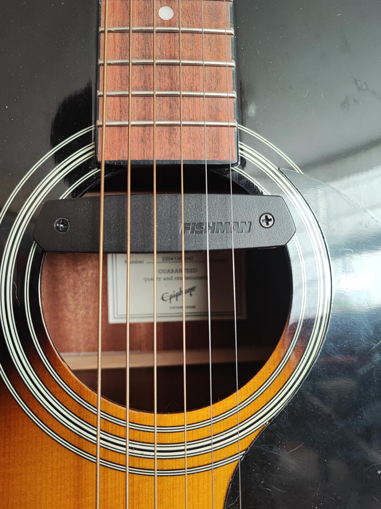 Fishman Neo-D Dark Brown Single Coil Soundhole Acoustic Pickup Customer Review Fishman Neo-D Dark Brown Single Coil Soundhole Acoustic Pickup - Customer Photo 1