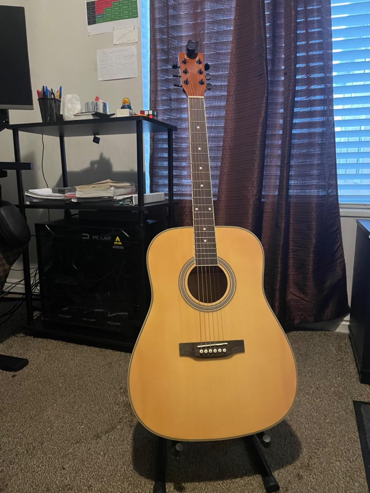 Best Choice Products 41in Full Size Beginner All Wood Acoustic Guitar Starter Set w/Gig Bag, Strap, Capo, Strings, Picks - Natural Customer Review Best Choice Products 41in Full Size Beginner All Wood Acoustic Guitar Starter Set w/Gig Bag, Strap, Capo, Strings, Picks - Natural - Customer Photo 2