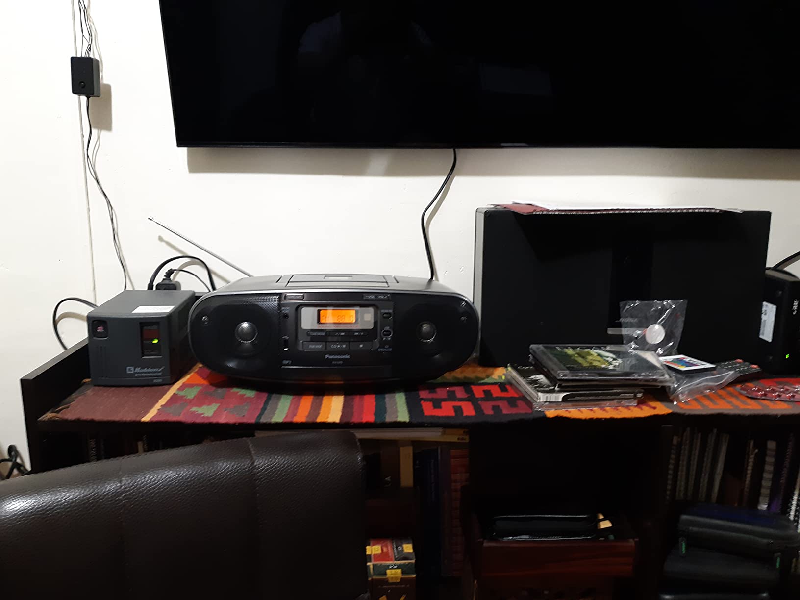 Panasonic RX-D55GC-K Boombox High Power MP3 CD AM/ FM Radio Cassette Recorder with USB & Music Port High Quality Sound with 2-Way 4-Speaker (Black) - Customer Photo 1
