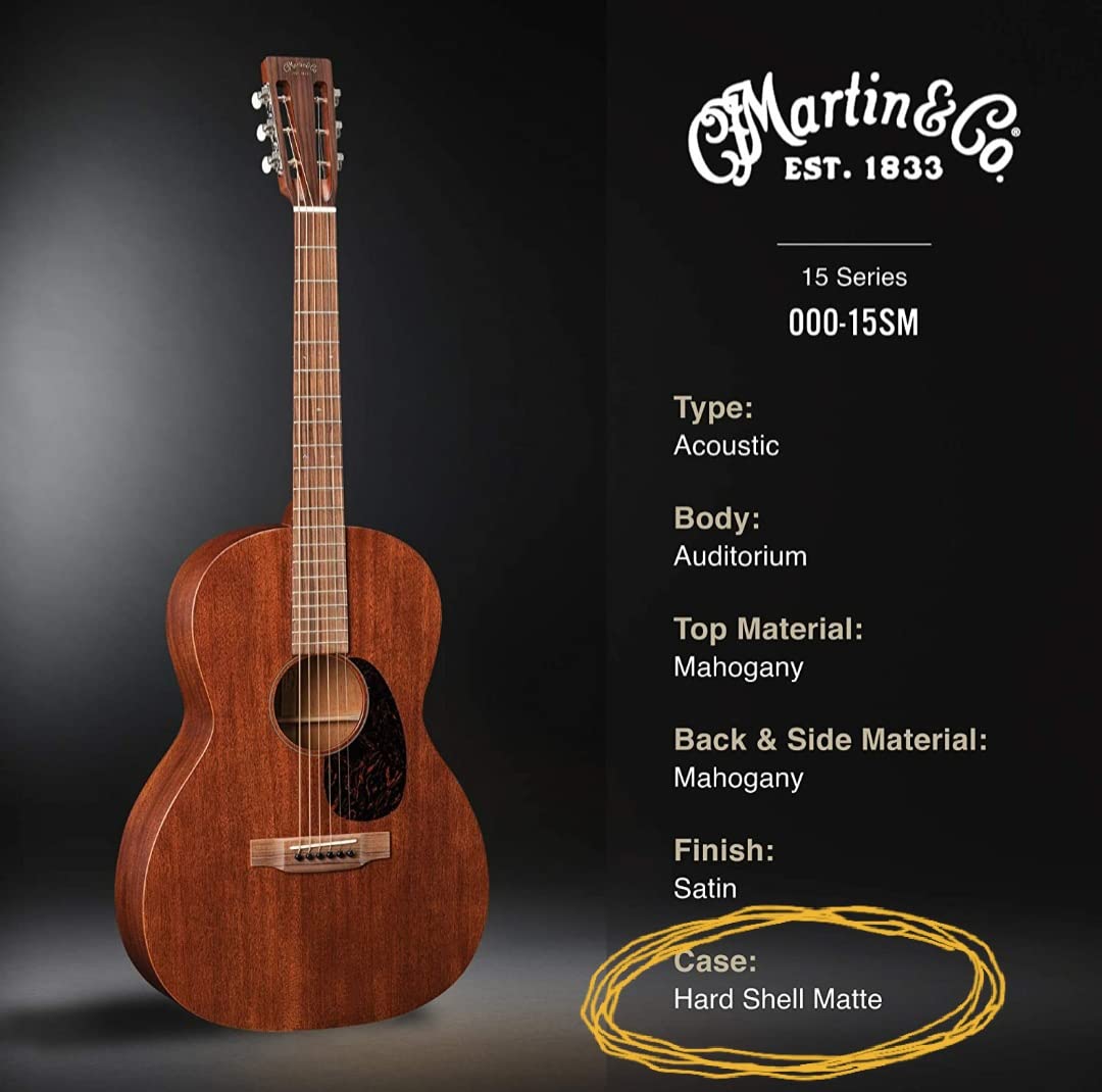 Martin Guitar 000-15SM with Gig Bag, Acoustic Guitar for the Working Musician, Mahogany Construction, Satin Finish, 000-12 Fret with Slotted Headstock, and Low Oval Neck Shape - Customer Photo 3