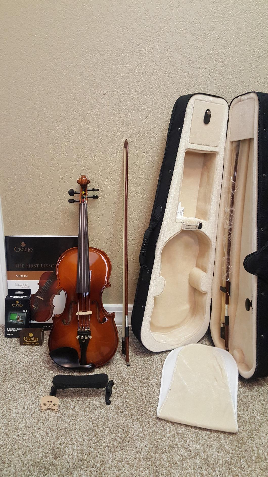 Cecilio 1/2 Violin Solidwood Violin with Hard Case, Bow, Rosin, Tuner, Shoulder Rest & Lesson Book – Ideal for Beginners Customer Review Cecilio 1/2 Violin Solidwood Violin with Hard Case, Bow, Rosin, Tuner, Shoulder Rest & Lesson Book – Ideal for Beginners - Customer Photo 2