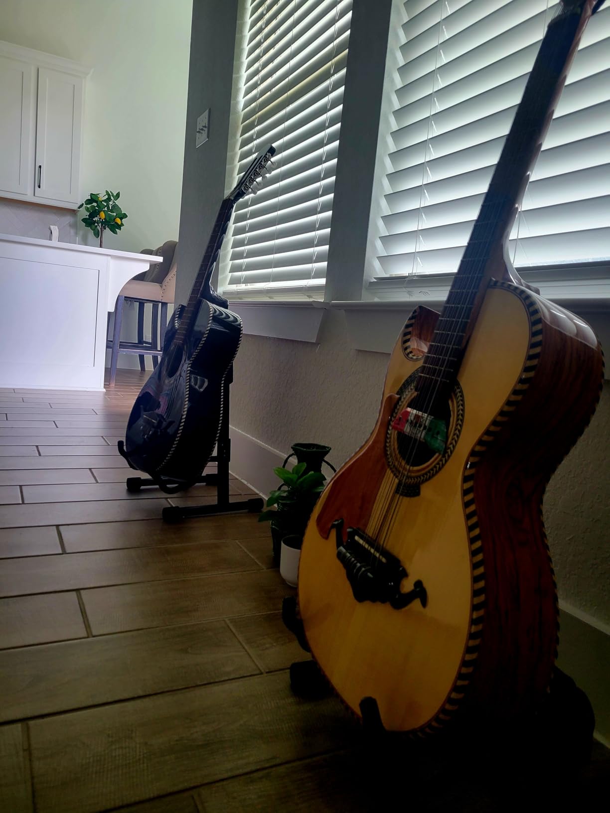 Amazon Basics Adjustable Folding Guitar Stand, A-shape, Fully Assembled - For School Music Program, Concerts & Multiple Users, Black, 8.66 x 15.16 x 3.74 inches Customer Review Amazon Basics Adjustable Folding Guitar Stand, A-shape, Fully Assembled - For School Music Program, Concerts & Multiple Users, Black, 8.66 x 15.16 x 3.74 inches - Customer Photo 2