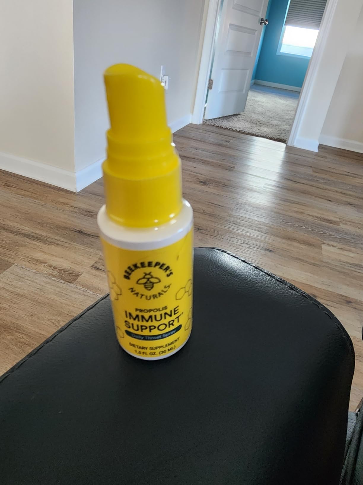 Propolis Throat Spray by Beekeeper's Naturals - 95% Bee Propolis Extract, Natural Immune Support & Sore Throat Relief - Antioxidants, Keto, Paleo, Gluten-Free Customer Review Propolis Throat Spray by Beekeeper's Naturals - 95% Bee Propolis Extract, Natural Immune Support & Sore Throat Relief - Antioxidants, Keto, Paleo, Gluten-Free - Customer Photo 1