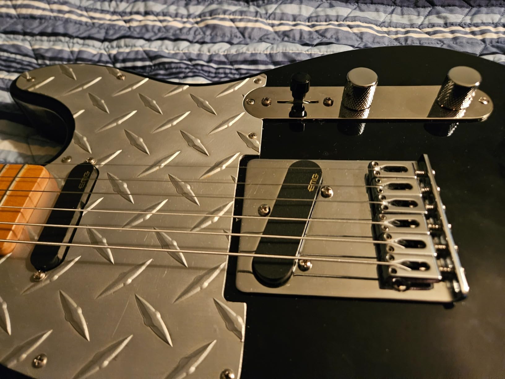 EMG T SYSTEM Prewired Telecaster Guitar Pickup Set Plus Control Plate System,Black Customer Review EMG T SYSTEM Prewired Telecaster Guitar Pickup Set Plus Control Plate System,Black - Customer Photo 2
