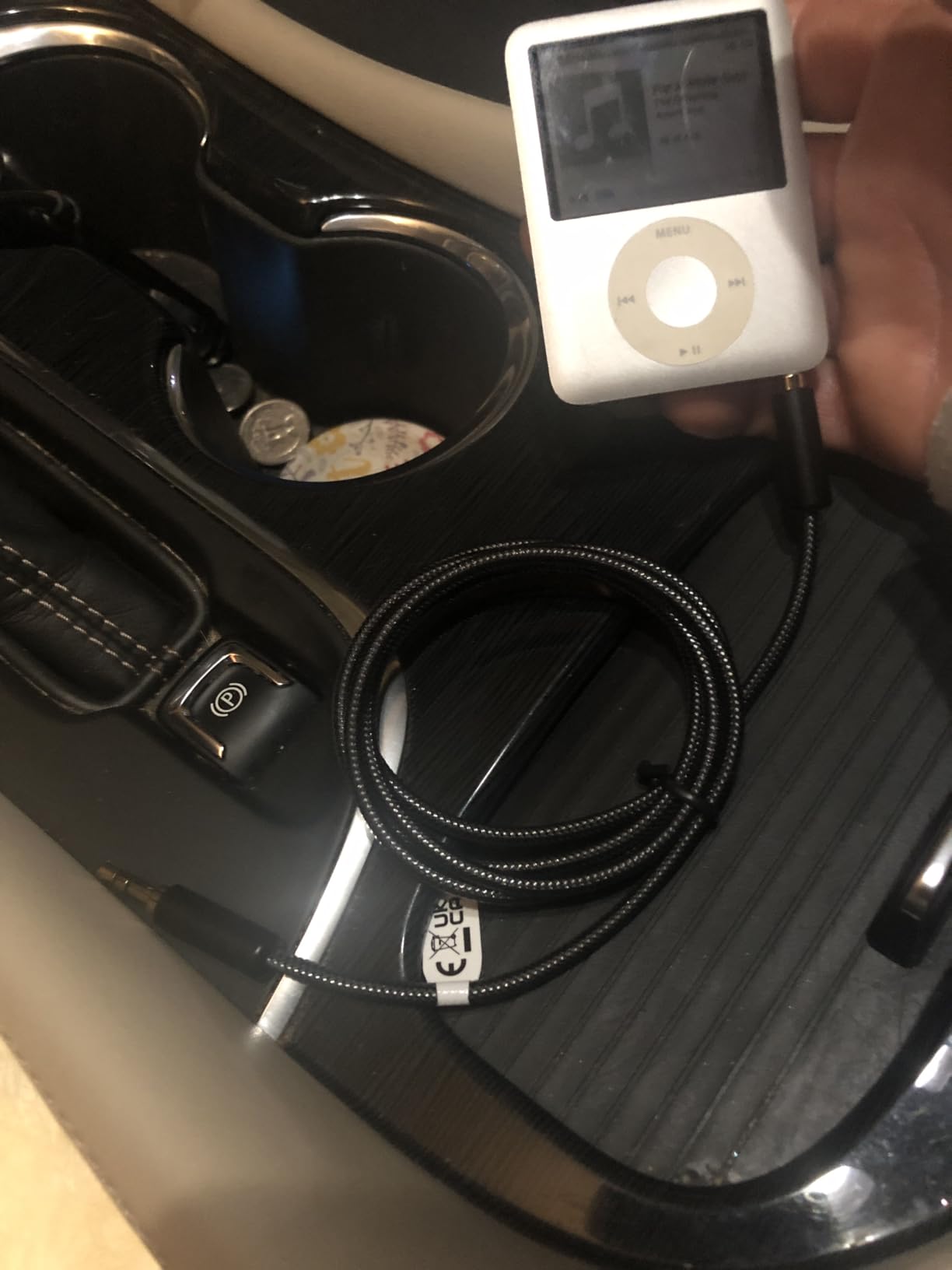 Syncwire 3.5mm Nylon Braided Aux Cable (3.3ft/1m,Hi-Fi Sound), Audio Auxiliary Input Adapter Male to Male Cord for Headphones, Car, Home Stereos, Speaker, iPhone, iPad, iPod, Echo & More – Black - Customer Photo 2
