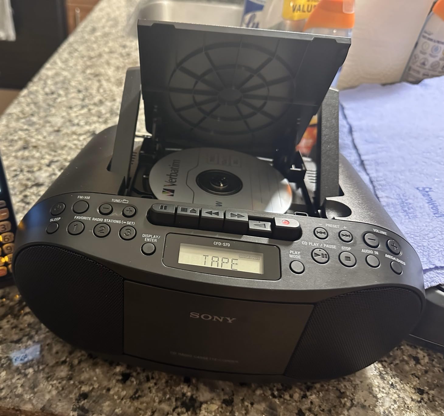 Sony CD Cassette Radio CFD-S70 B - Customer Photo 1