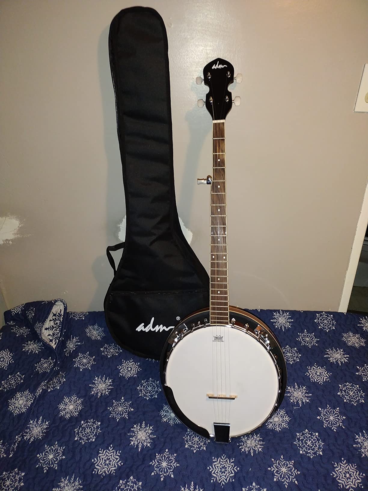 ADM Banjo 5 String Full Size Banjoes Set, 38 Inch Beginner Banjo Kit with Resonator, Remo Drum Head, Open or Closed Back, Gift Package Free Lessons Starter Accessories for Adults Teenager, Brown Customer Review ADM Banjo 5 String Full Size Banjoes Set, 38 Inch Beginner Banjo Kit with Resonator, Remo Drum Head, Open or Closed Back, Gift Package Free Lessons Starter Accessories for Adults Teenager, Brown - Customer Photo 4