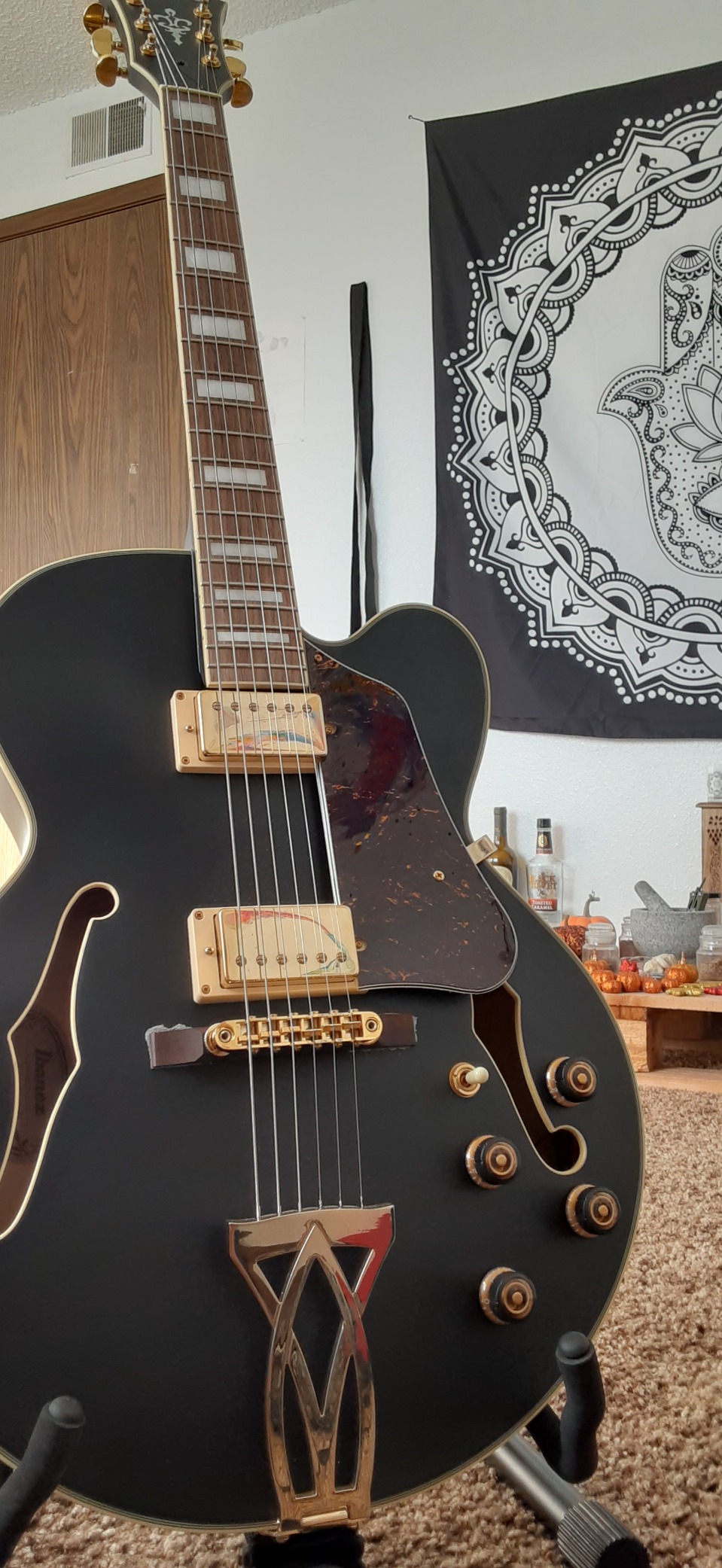 Ibanez AF75GBKF AF Artcore 6 String Black Flat Hollow Body Electric Guitar - Customer Photo 2