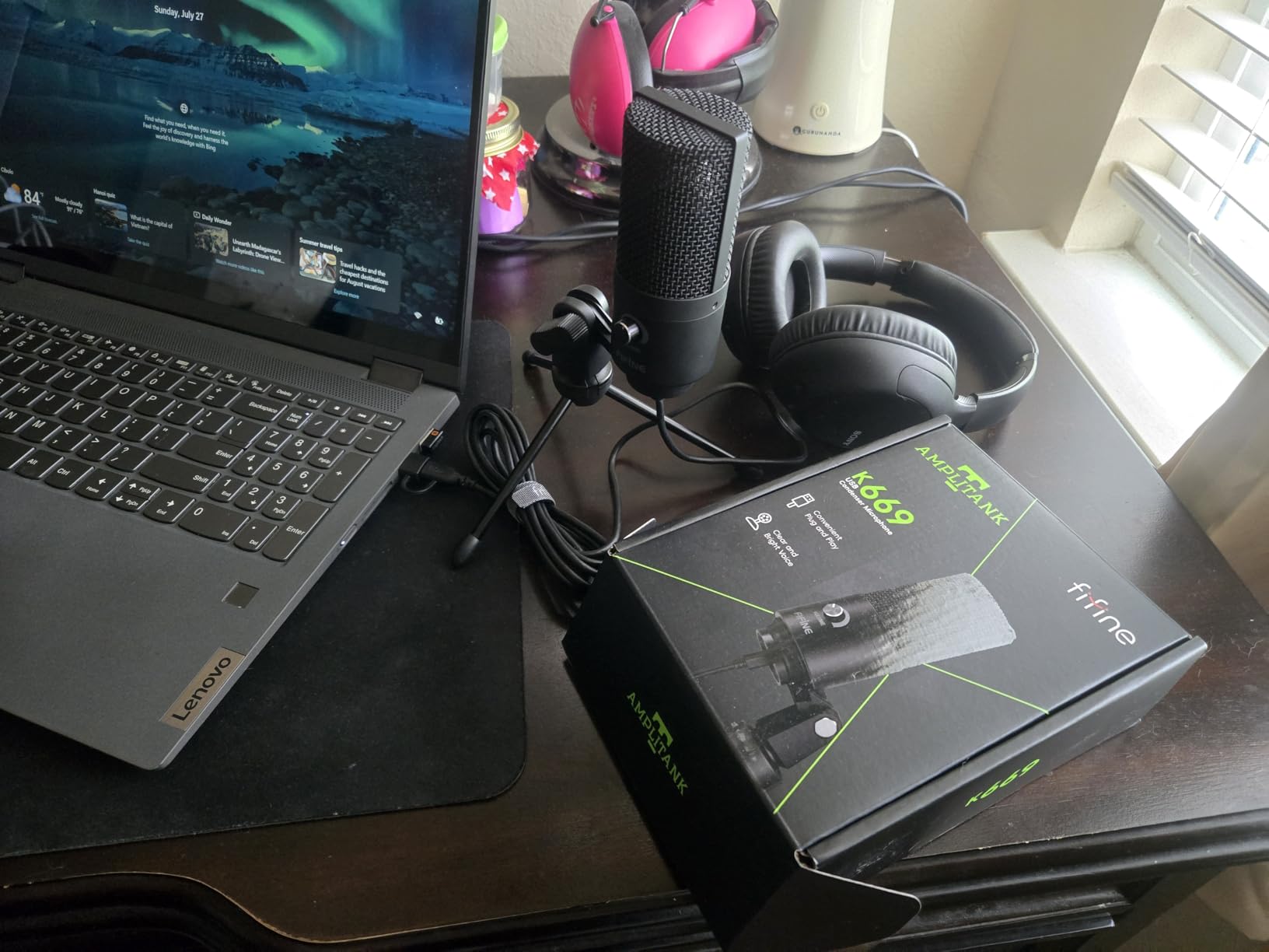 FIFINE USB Microphone, Metal Condenser Recording Microphone for MAC OS, Windows customer photo 2