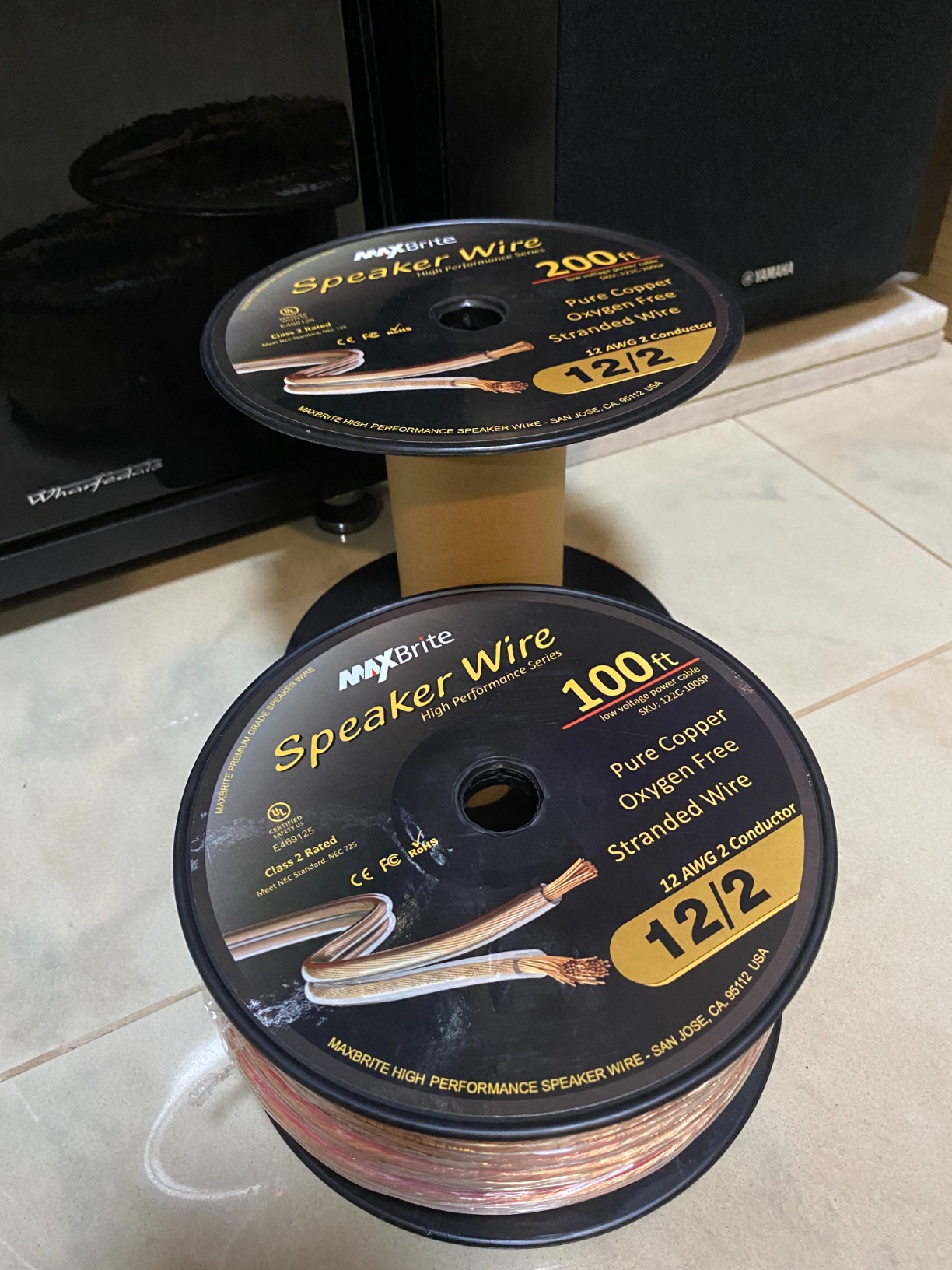 High Performance 12 Gauge Speaker Wire, Oxygen Free Pure Copper - UL Listed Class 2 (50 Feet Spool) Customer Review High Performance 12 Gauge Speaker Wire, Oxygen Free Pure Copper - UL Listed Class 2 (50 Feet Spool) - Customer Photo 2