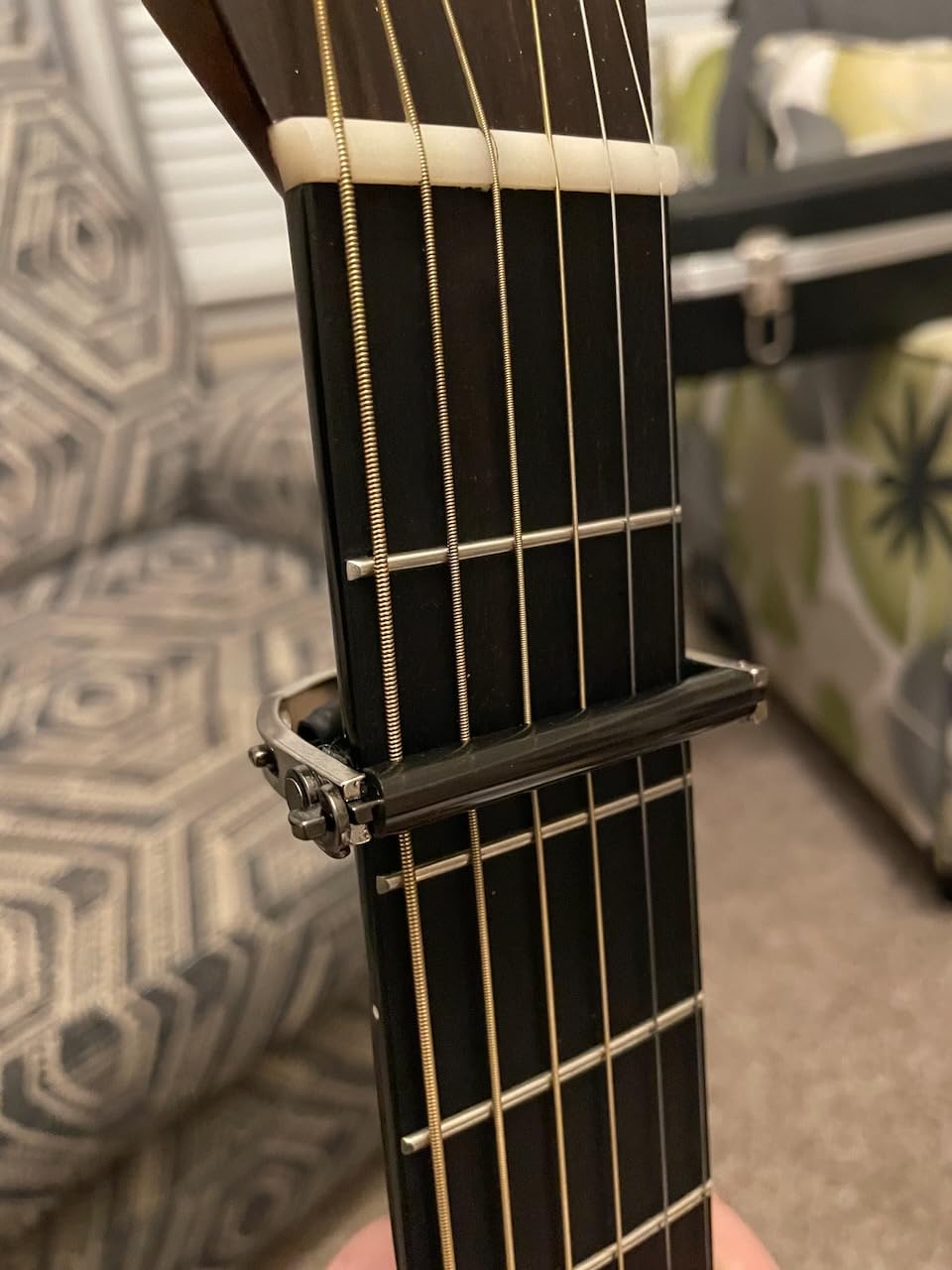 Paige 6-String Guitar Capo – Nickel, Proudly Made in the USA – Adjustable Tension, Ultra-Thin Design – Fits Standard Acoustic Guitars Customer Review Paige 6-String Guitar Capo – Nickel, Proudly Made in the USA – Adjustable Tension, Ultra-Thin Design – Fits Standard Acoustic Guitars - Customer Photo 2