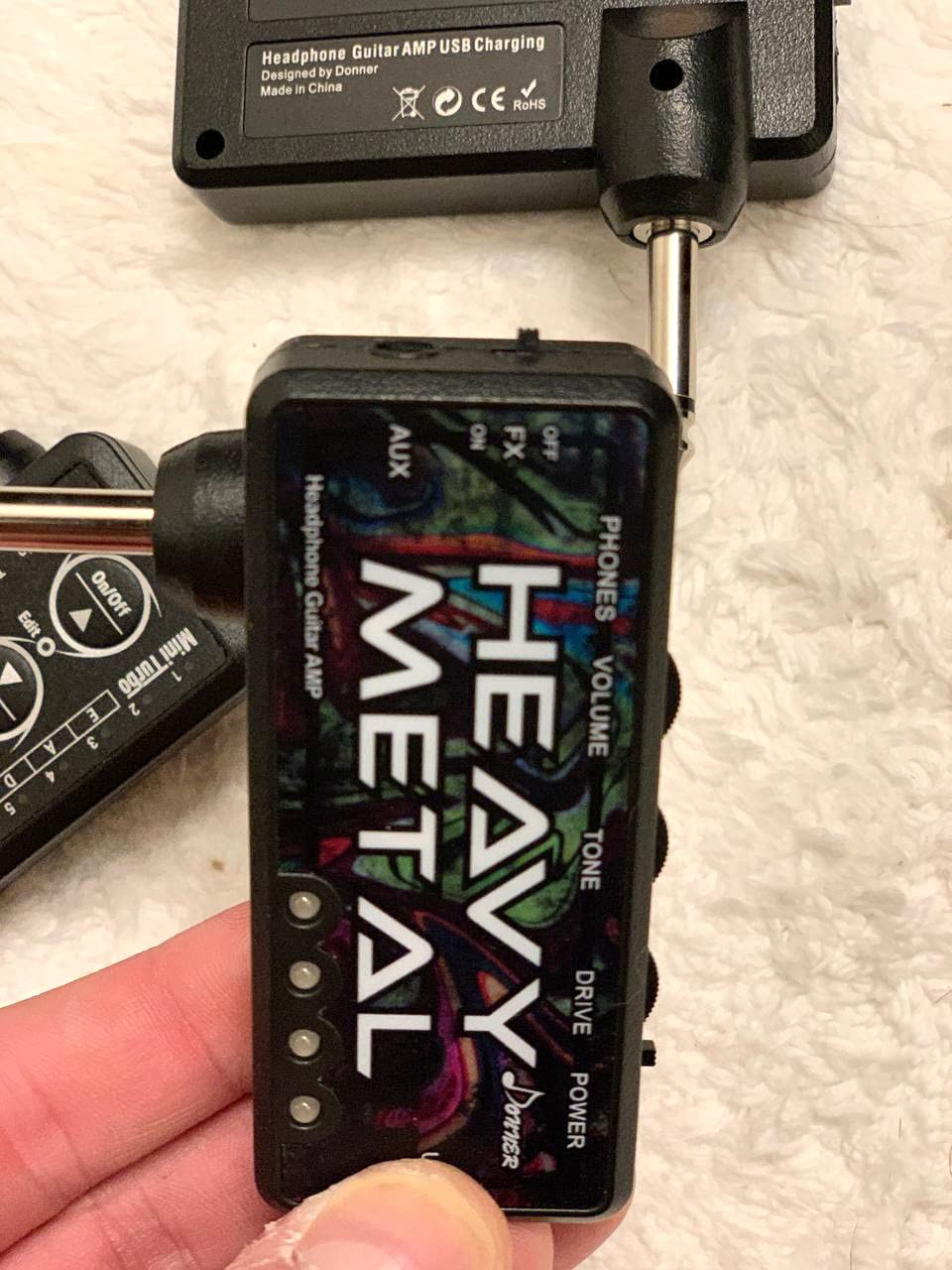 Donner Guitar Headphone Amp Heavy Metal USB Rechargeable Mini Pocket Headphone Amplifier for Electric Guitar Customer Review Donner Guitar Headphone Amp Heavy Metal USB Rechargeable Mini Pocket Headphone Amplifier for Electric Guitar - Customer Photo 2