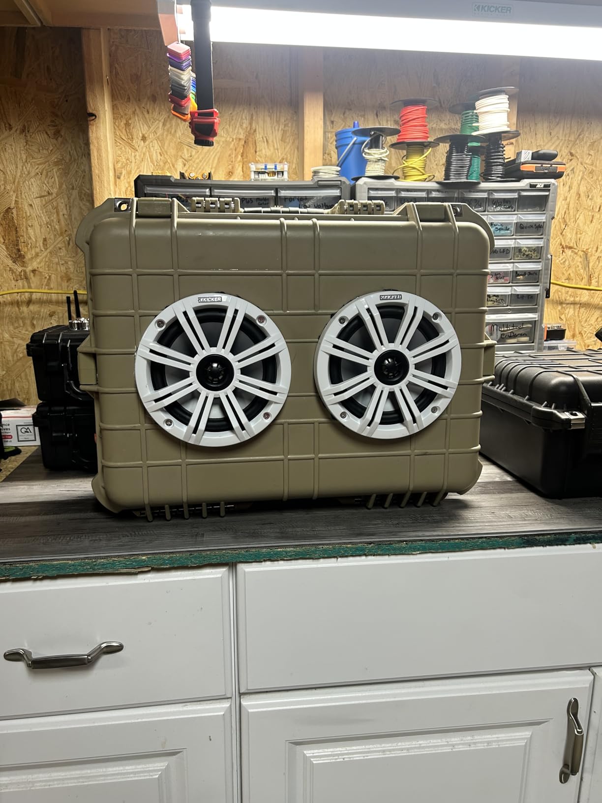 KICKER KM65 6.5-Inch (165mm) Marine Coaxial Speakers with 3/4-Inch (20mm) Tweeters, 4-Ohm, Charcoal and White Grilles Customer Review KICKER KM65 6.5-Inch (165mm) Marine Coaxial Speakers with 3/4-Inch (20mm) Tweeters, 4-Ohm, Charcoal and White Grilles - Customer Photo 1