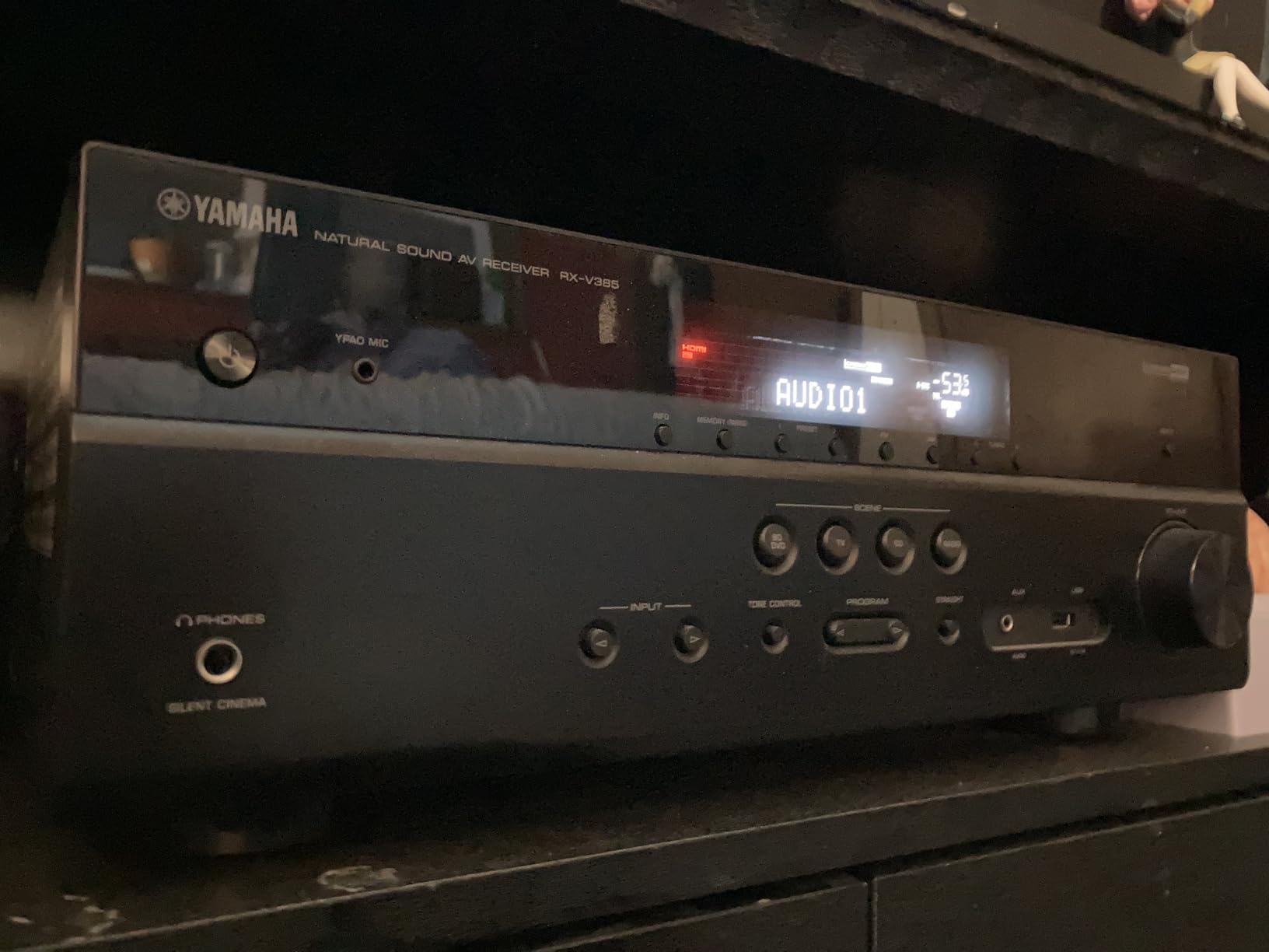 YAMAHA RX-V385 5.1-Channel 4K Ultra HD AV Receiver with Bluetooth - Customer Photo 3