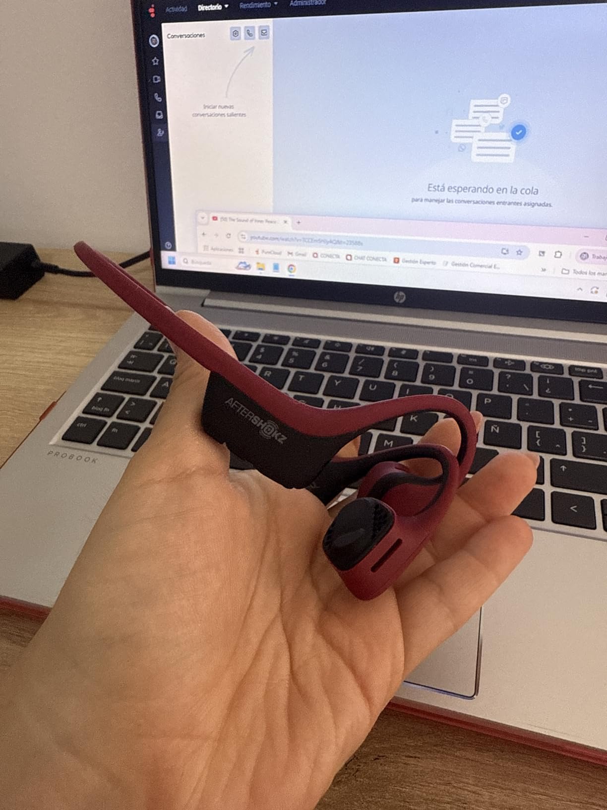 AfterShokz Air Open Ear Wireless Bone Conduction Headphones, Canyon Red, AS650CR Customer Review AfterShokz Air Open Ear Wireless Bone Conduction Headphones, Canyon Red, AS650CR - Customer Photo 1