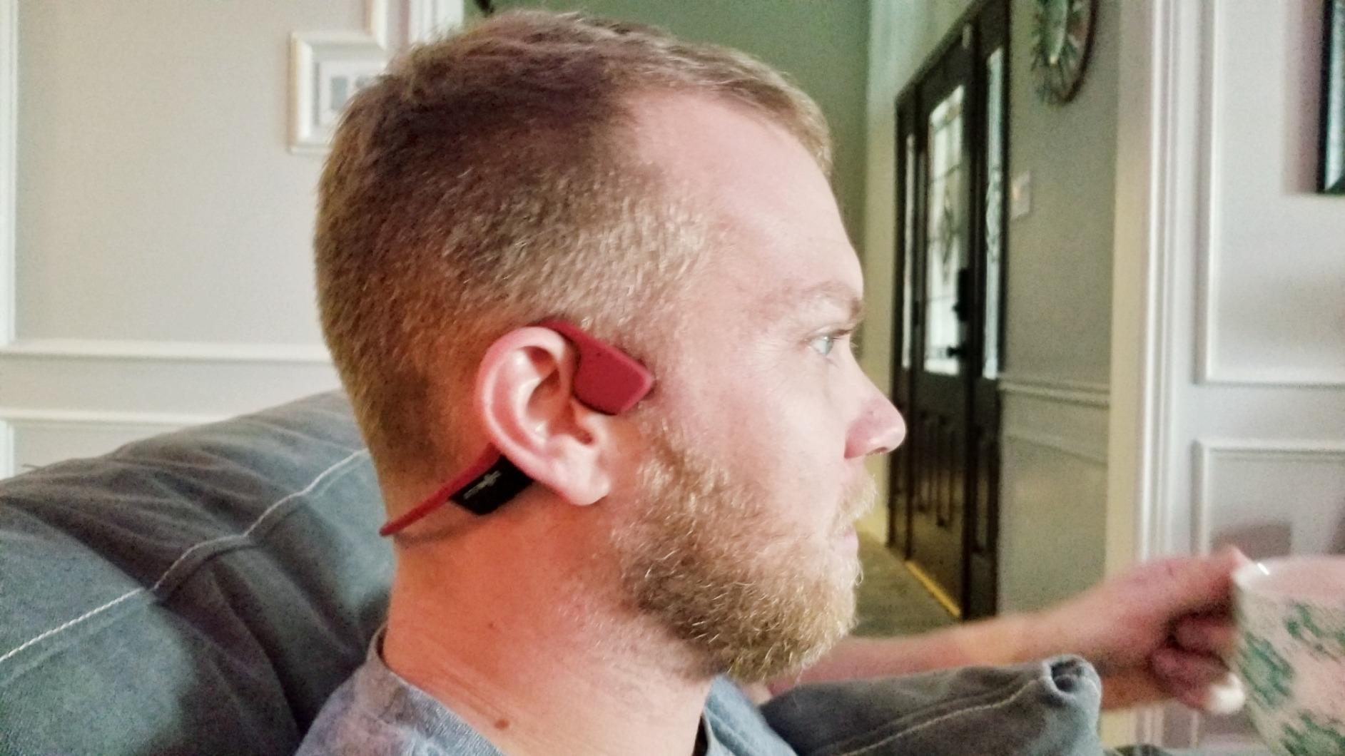 AfterShokz Air Open Ear Wireless Bone Conduction Headphones, Canyon Red, AS650CR Customer Review AfterShokz Air Open Ear Wireless Bone Conduction Headphones, Canyon Red, AS650CR - Customer Photo 2