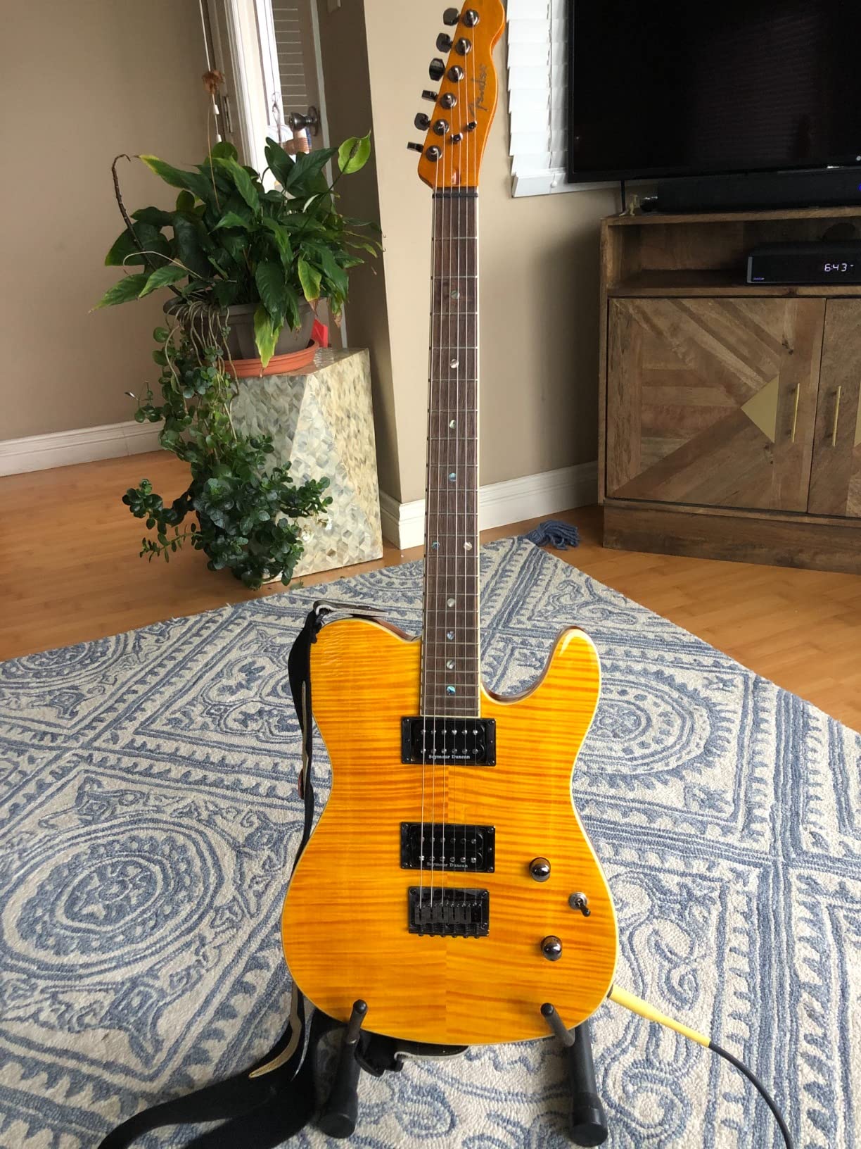 Fender Custom Telecaster FMT HH Electric Guitar, Features Seymour Duncan '59/Pearly Gates Humbuckers with Coil Tap, with 2-Year Warranty, Amber Customer Review Fender Custom Telecaster FMT HH Electric Guitar, Features Seymour Duncan '59/Pearly Gates Humbuckers with Coil Tap, with 2-Year Warranty, Amber - Customer Photo 1