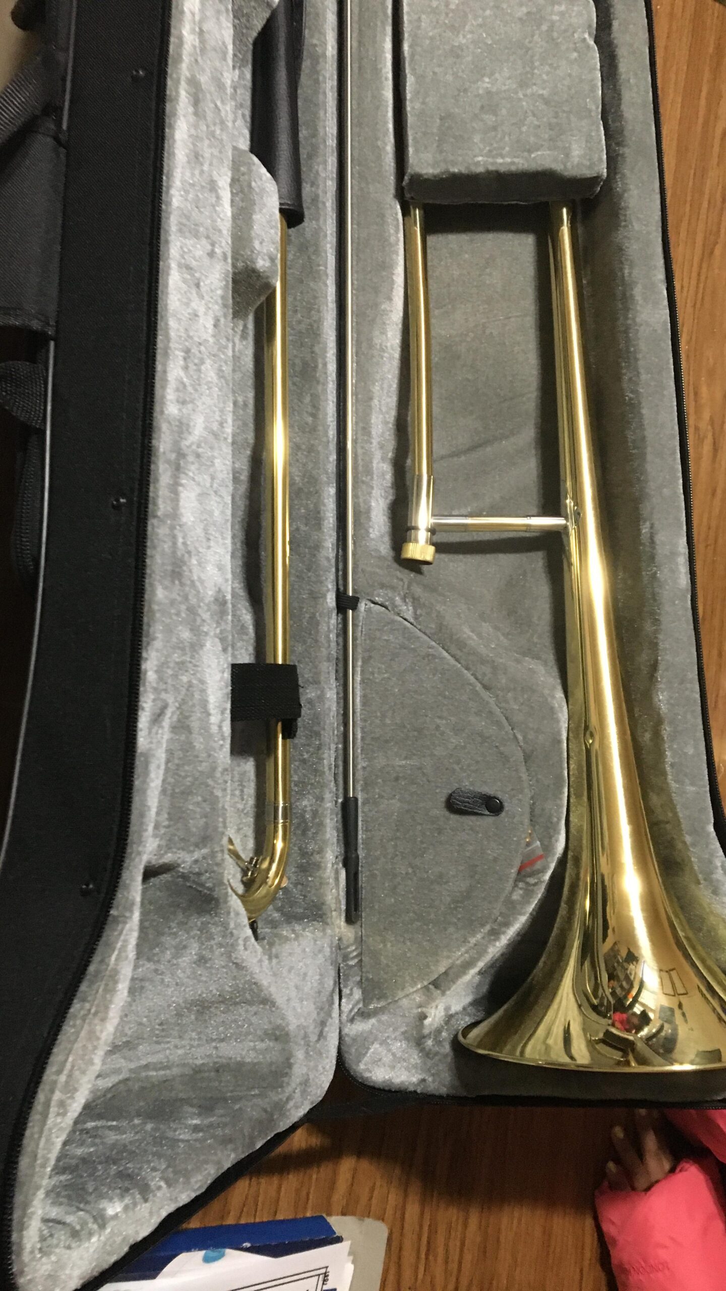 Eastar Bb Tenor Slide Trombone for Beginners Students, B Flat Brass Plated Trombone Instrument with Mouthpiece, White Gloves, Cleaning Kit, ETB-330, Golden Customer Review Eastar Bb Tenor Slide Trombone for Beginners Students, B Flat Brass Plated Trombone Instrument with Mouthpiece, White Gloves, Cleaning Kit, ETB-330, Golden - Customer Photo 3