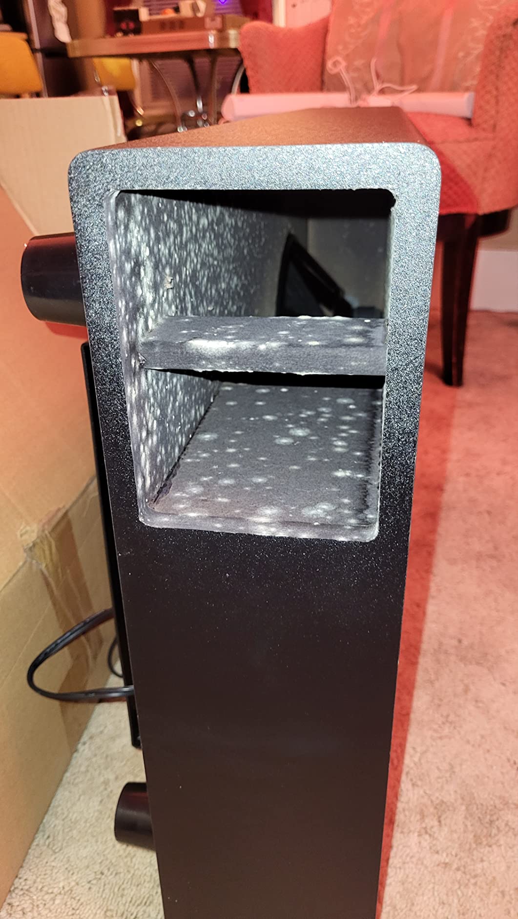 Monoprice SSW-8 Slim Powered Subwoofer - 8 Inch Woofer, 100 Watt, Low Profile, Powerful Amp, Low Pass, RCA and Speaker Level Terminal Inputs, Black - Customer Photo 2