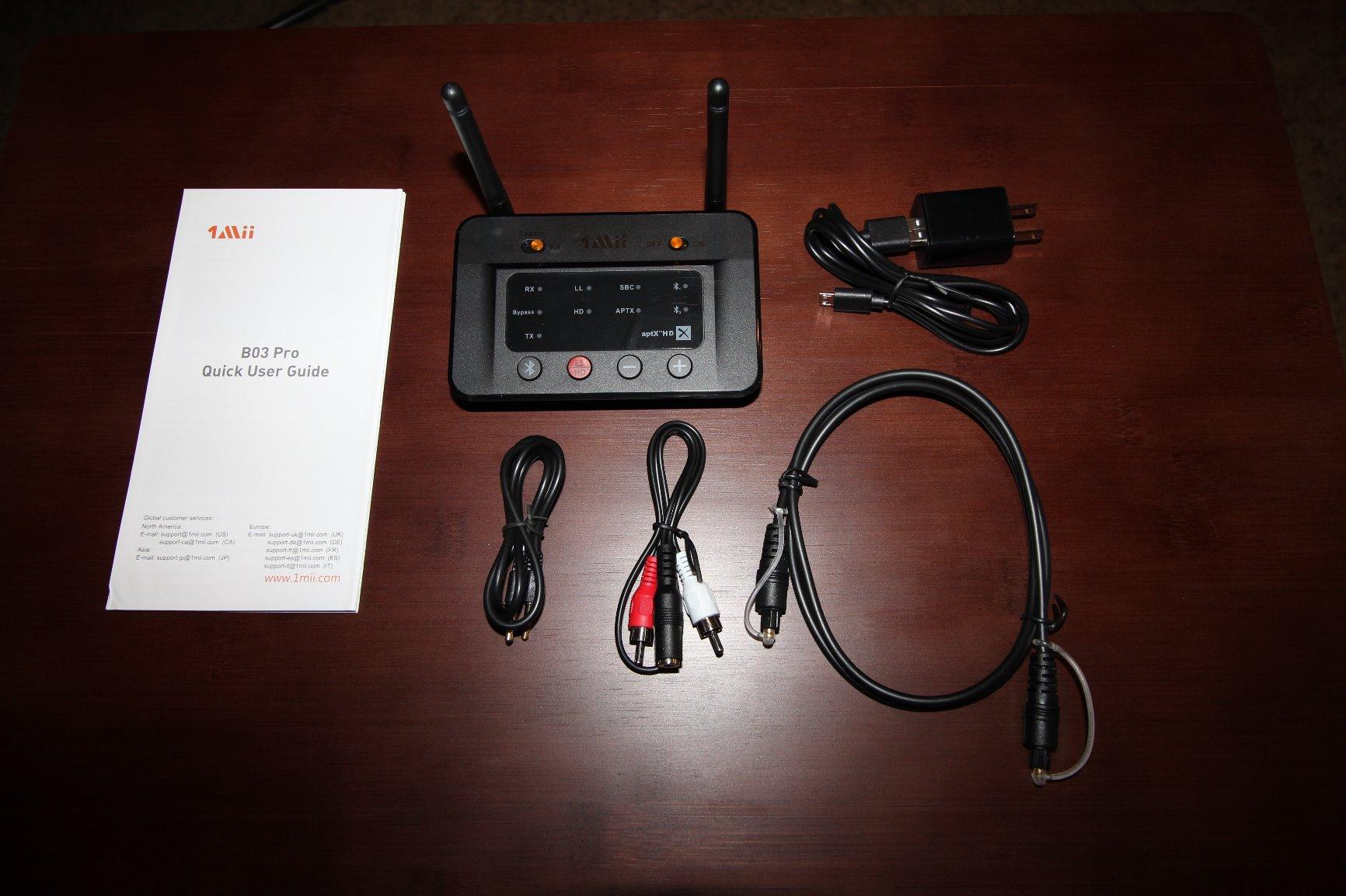 1Mii B03Pro+ Bluetooth 5.3 Transmitter Receiver Certified LDAC for TV Home Stereo, Long Range Bluetooth Extender Wireless Audio Adapter with Screen, Optical RCA AUX 3.5mm Outputs/Inputs Customer Review 1Mii B03Pro+ Bluetooth 5.3 Transmitter Receiver Certified LDAC for TV Home Stereo, Long Range Bluetooth Extender Wireless Audio Adapter with Screen, Optical RCA AUX 3.5mm Outputs/Inputs - Customer Photo 4