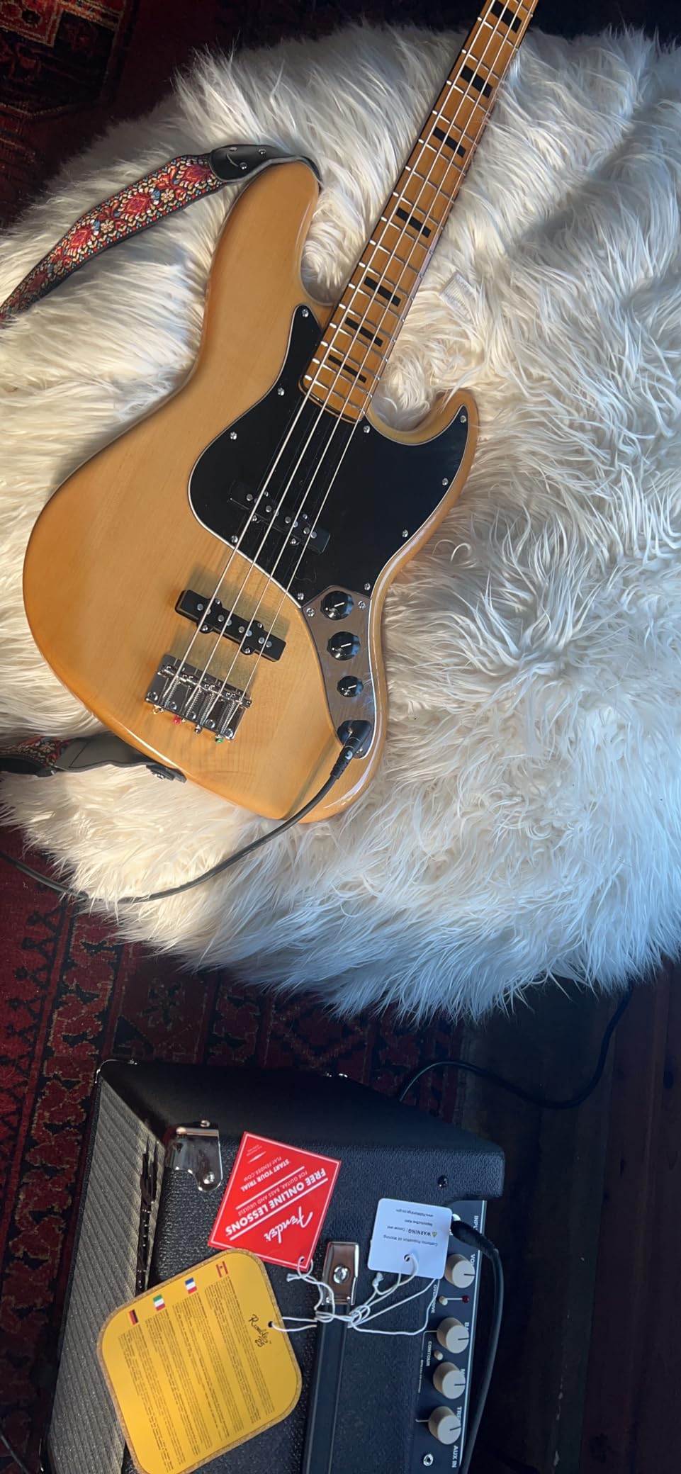 Squier Classic Vibe 70s 5-String Jazz Bass, Natural, Maple Fingerboard Customer Review Squier Classic Vibe 70s 5-String Jazz Bass, Natural, Maple Fingerboard - Customer Photo 1