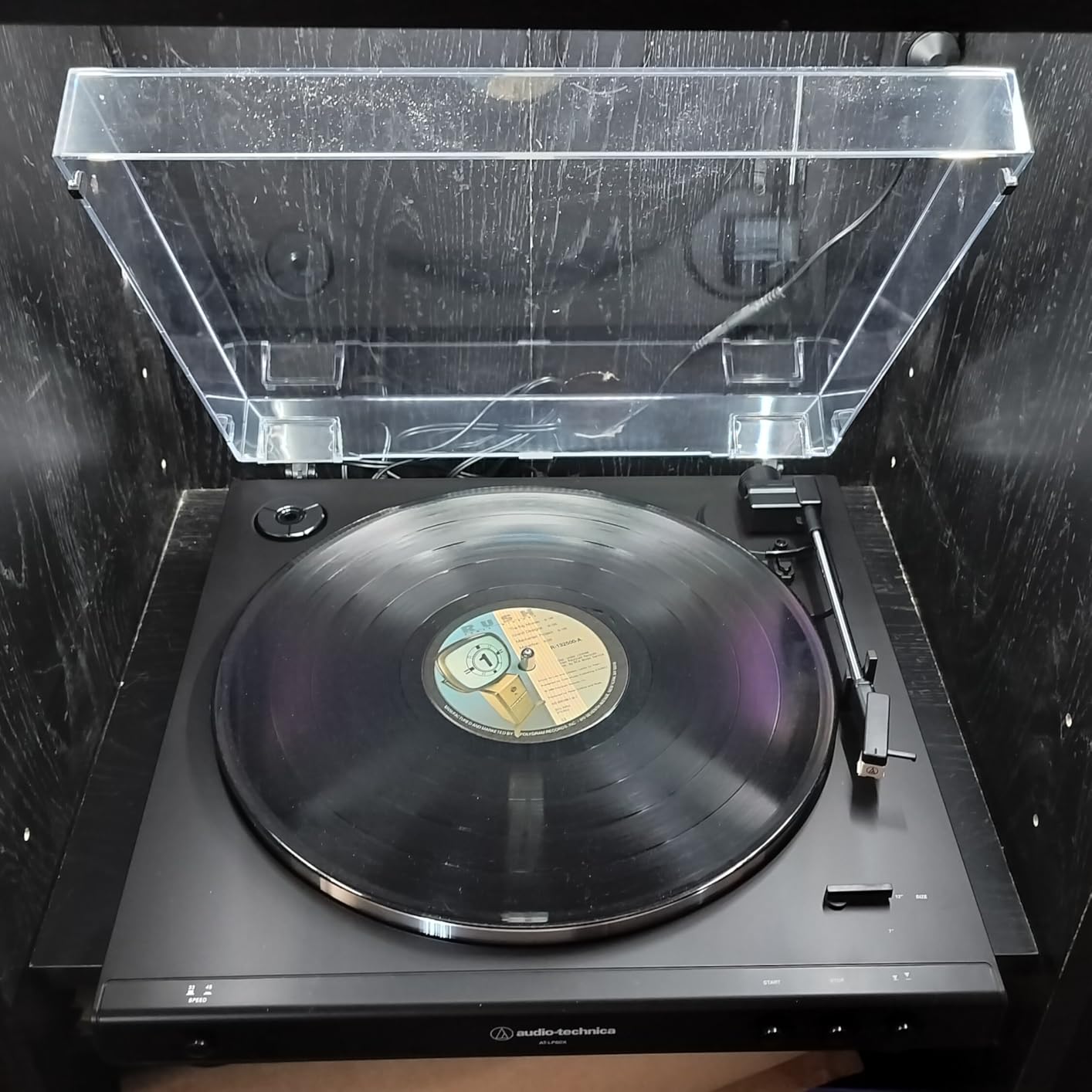 Audio-Technica AT-LP60X-BK Fully Automatic Belt-Drive Stereo Turntable, Black, Hi-Fi, 2 Speed, Dust Cover, Anti-Resonance, Die-Cast Aluminum Platter customer photo 1