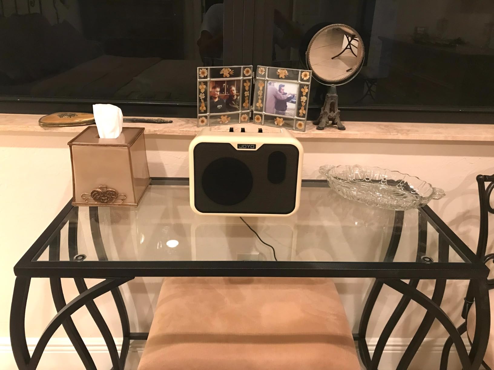 JOYO 10W Mini Bass Amp Bass Guitar Practice Amp Combo Bass Amplifier Portable Small Battery Powered Bass Amp Dual Channel (MA-10B) - Customer Photo 2