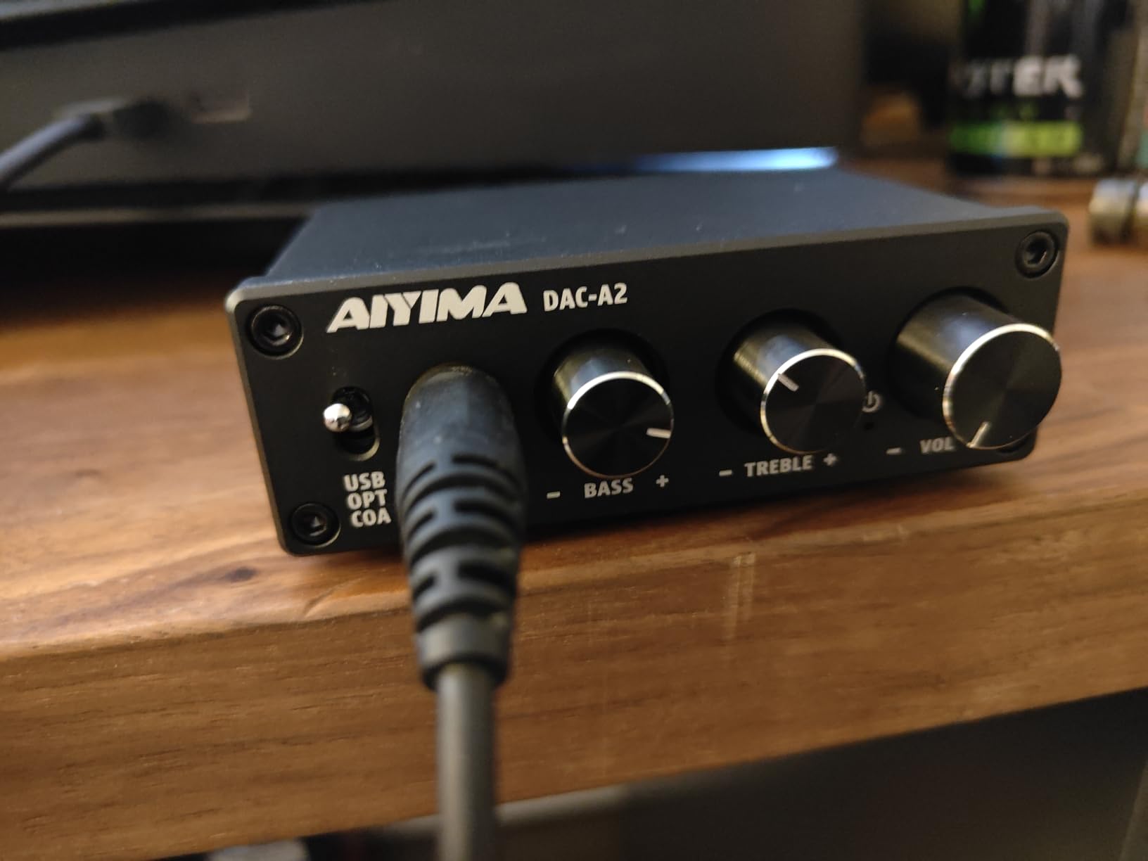AIYIMA DAC-A2 Headphone Amplifier DAC with Bass Treble Controls PC-USB/Optical/Coaxial Inputs, RCA/3.5mm Headphone Ouput Digital to Analog Desktop Audio Converter DC 5V 24Bit 192kHz - Customer Photo 1
