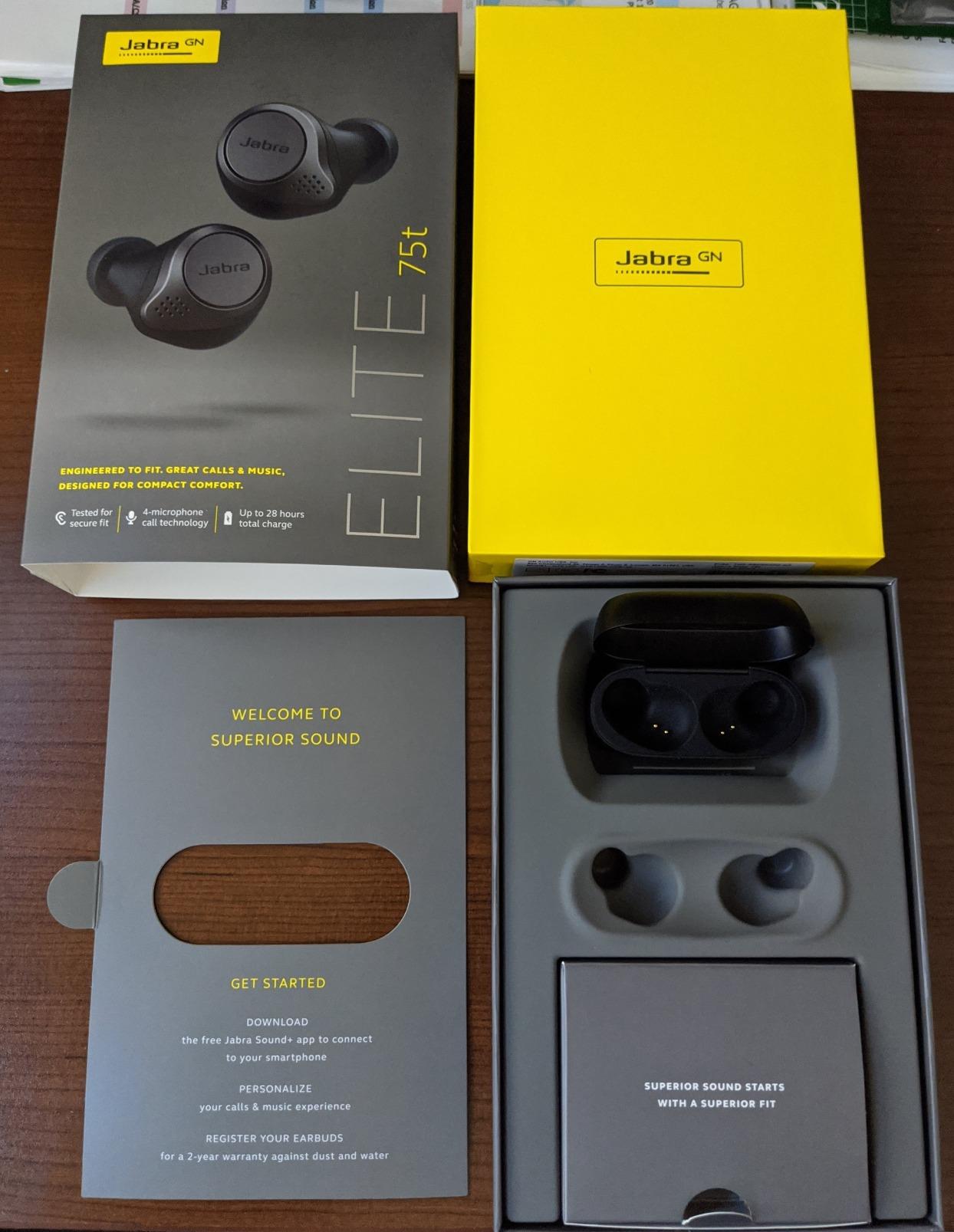 Jabra Elite 75t– True Wireless Earbuds with Charging Case, Titanium Black – Active Noise Cancelling Bluetooth Earbuds with a Comfortable, Secure Fit, Long Battery Life, Great Sound Customer Review Jabra Elite 75t– True Wireless Earbuds with Charging Case, Titanium Black – Active Noise Cancelling Bluetooth Earbuds with a Comfortable, Secure Fit, Long Battery Life, Great Sound - Customer Photo 2