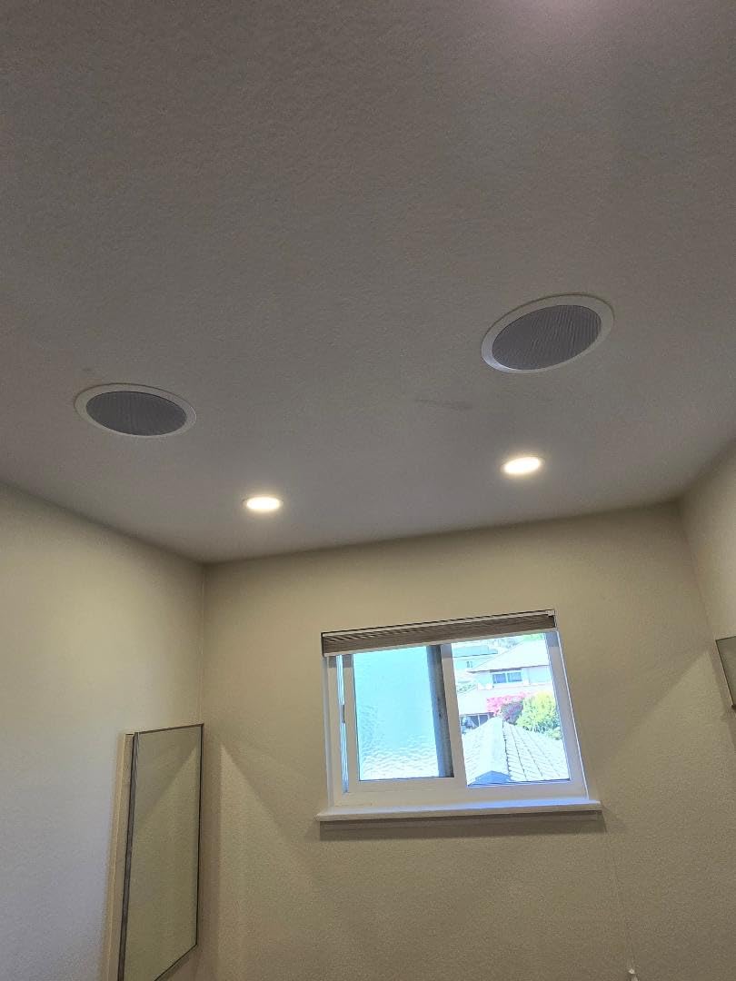 Herdio 5.25 Inch Bluetooth Ceiling Speakers Home Recessed Speaker System 300 Watts Suitable for Humid,Kitchen,Bedroom,Bathroom,Covered Patio (A Pair) Customer Review Herdio 5.25 Inch Bluetooth Ceiling Speakers Home Recessed Speaker System 300 Watts Suitable for Humid,Kitchen,Bedroom,Bathroom,Covered Patio (A Pair) - Customer Photo 2