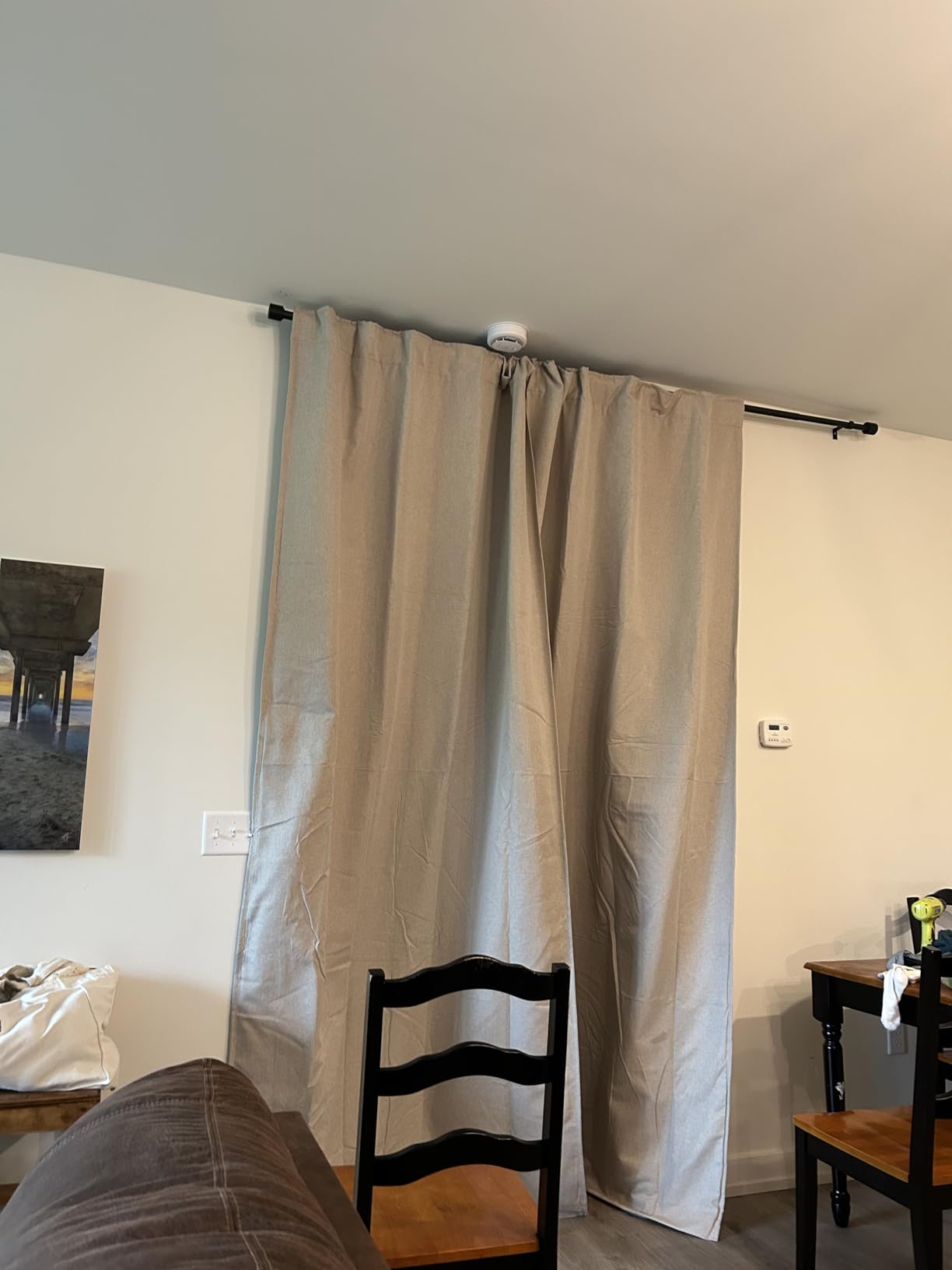 RYB HOME Soundproof Curtains 84 inches - 3 Layers Blackout Curtains Noise Cancelling Thermal Insulted Drapes for Door Window Living Room Nursery Divider Drapes, W 52 x L 84 inch, Gray, 1 Pair Customer Review RYB HOME Soundproof Curtains 84 inches - 3 Layers Blackout Curtains Noise Cancelling Thermal Insulted Drapes for Door Window Living Room Nursery Divider Drapes, W 52 x L 84 inch, Gray, 1 Pair - Customer Photo 1