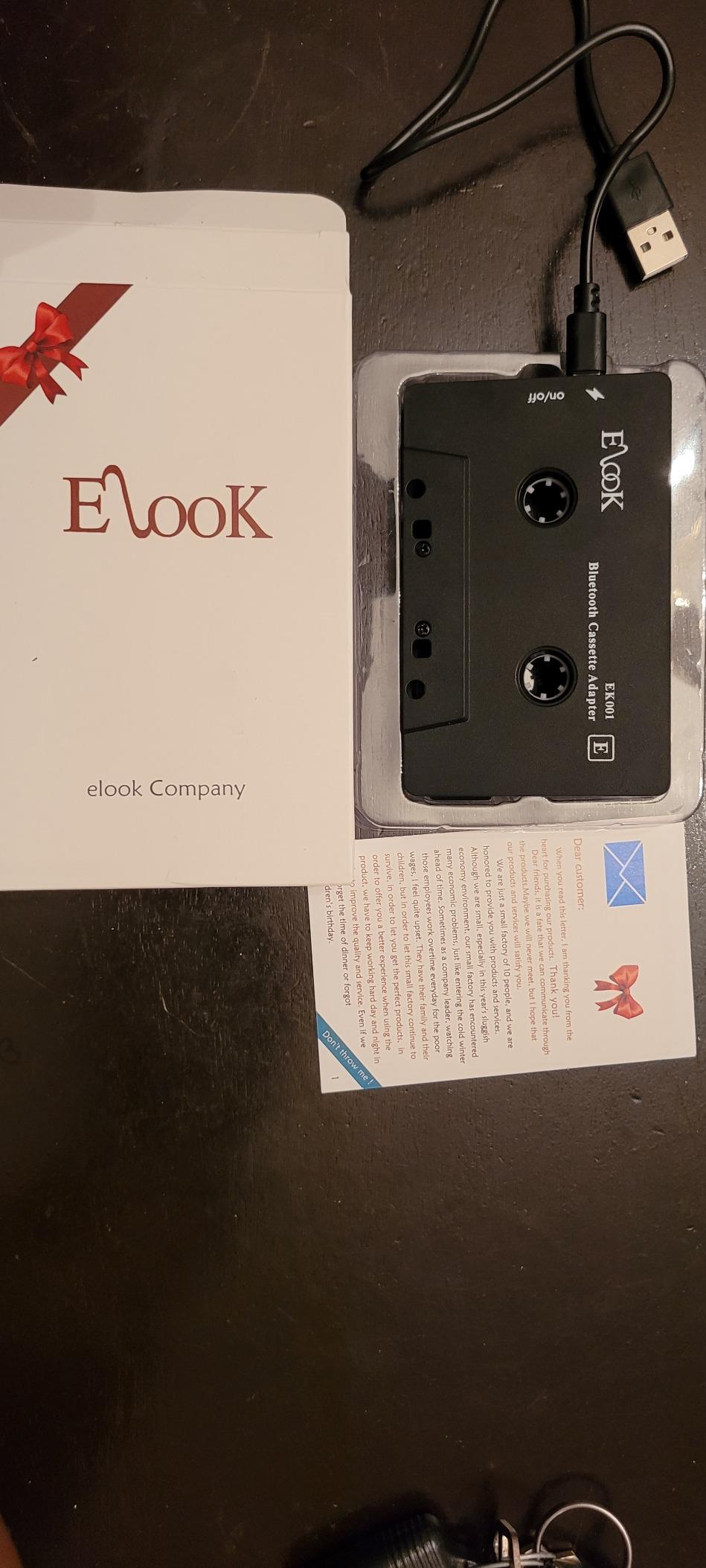 Elook Car Audio Receiver, Bluetooth Cassette Receiver Tape Aux Adapter Player with Bluetooth 5.0 - Customer Photo 2