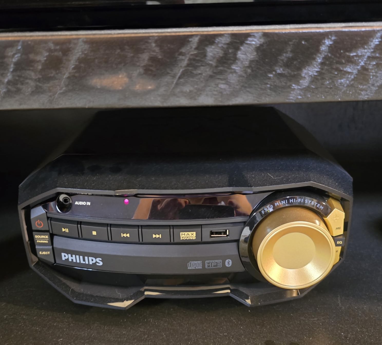 PHILIPS FX10 Bluetooth Stereo System for Home with CD Player, MP3, USB, FM Radio, Bass Reflex Speaker, 230W, Remote Control Included - Customer Photo 2