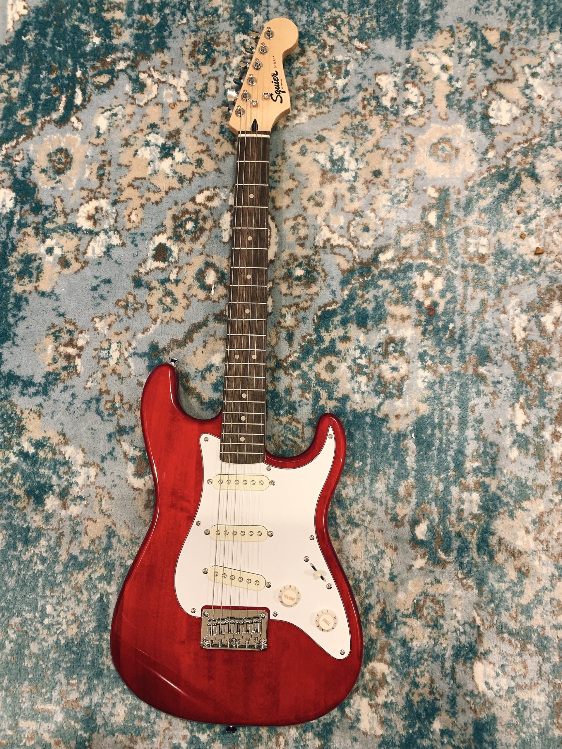 Fender Squier 24-Inch Short Scale Strat Pack - Transparent Blue Bundle with Frontman 10G Amplifier, Instrument Cable, Strap, Picks, Online Lessons, and Austin Bazaar Instructional DVD Customer Review Fender Squier 24-Inch Short Scale Strat Pack - Transparent Blue Bundle with Frontman 10G Amplifier, Instrument Cable, Strap, Picks, Online Lessons, and Austin Bazaar Instructional DVD - Customer Photo 1