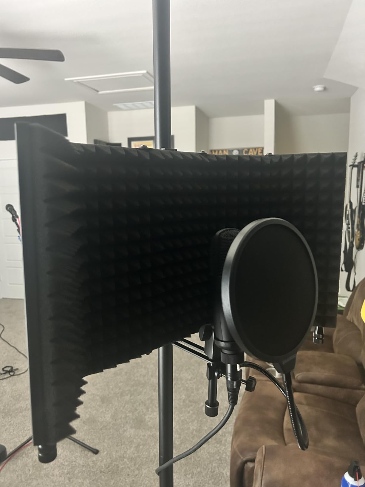 Aokeo Microphone Isolation Shield, Foldable Mic Shield with Triple Sound Insulation, Reflection Filter with 3/8 Aokeo Microphone Isolation Shield, Foldable Mic Shield with Triple Sound Insulation, Reflection Filter with 3/8