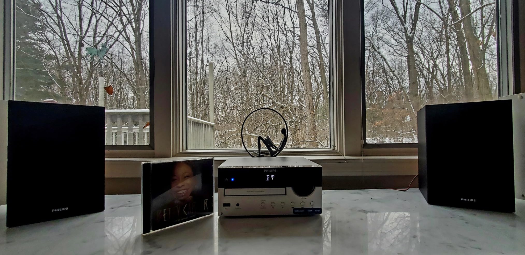 PHILIPS Bluetooth Stereo System for Home with CD Player, MP3, USB, Audio in, FM Radio, Bass Reflex Speaker, 60W, Remote Control Included - Customer Photo 2