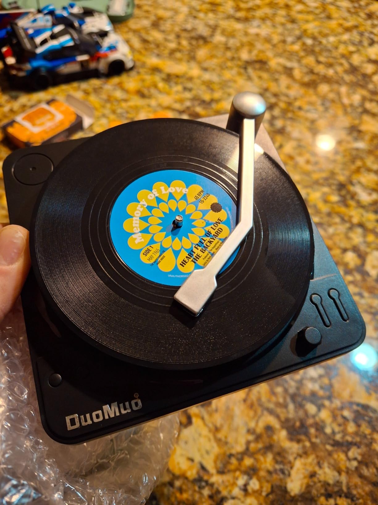 Funny Retro Record Coasters for Drinks with Vinyl Player Holder for Music Lovers,Set of 6 Conversation Piece Sayings Drink Coaster,Housewarming Hostess Wedding Registry Gift Ideas Customer Review Funny Retro Record Coasters for Drinks with Vinyl Player Holder for Music Lovers,Set of 6 Conversation Piece Sayings Drink Coaster,Housewarming Hostess Wedding Registry Gift Ideas - Customer Photo 2