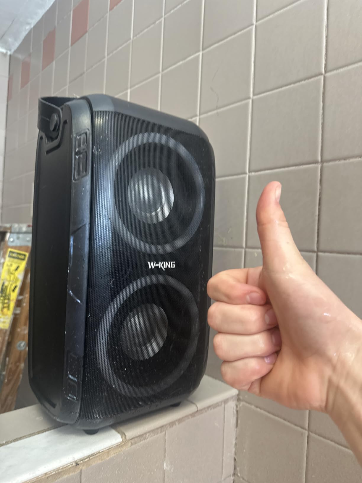 W-KING Party Loudest Portable Bluetooth Speaker Wireless Boom Box, 180W Max Big Large Outdoor Speaker 4 Drivers with 2*4.04'' Subwoofer, 80W HD Huge 105dB Pulse Natur Deep Bass, IPX5/24H/EQ/USB/TF/AUX Customer Review W-KING Party Loudest Portable Bluetooth Speaker Wireless Boom Box, 180W Max Big Large Outdoor Speaker 4 Drivers with 2*4.04'' Subwoofer, 80W HD Huge 105dB Pulse Natur Deep Bass, IPX5/24H/EQ/USB/TF/AUX - Customer Photo 1