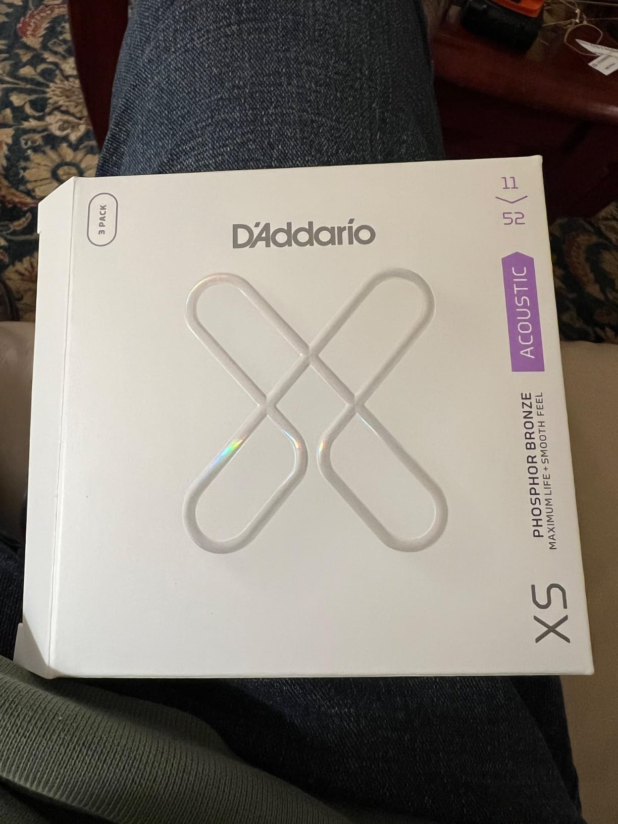 D'Addario Acoustic Guitar Strings, XS Phosphor Bronze Coated, XSAPB1253, Light Gauge 12-53, 6-String Set, Pack of 1 Customer Review D'Addario Acoustic Guitar Strings, XS Phosphor Bronze Coated, XSAPB1253, Light Gauge 12-53, 6-String Set, Pack of 1 - Customer Photo 1