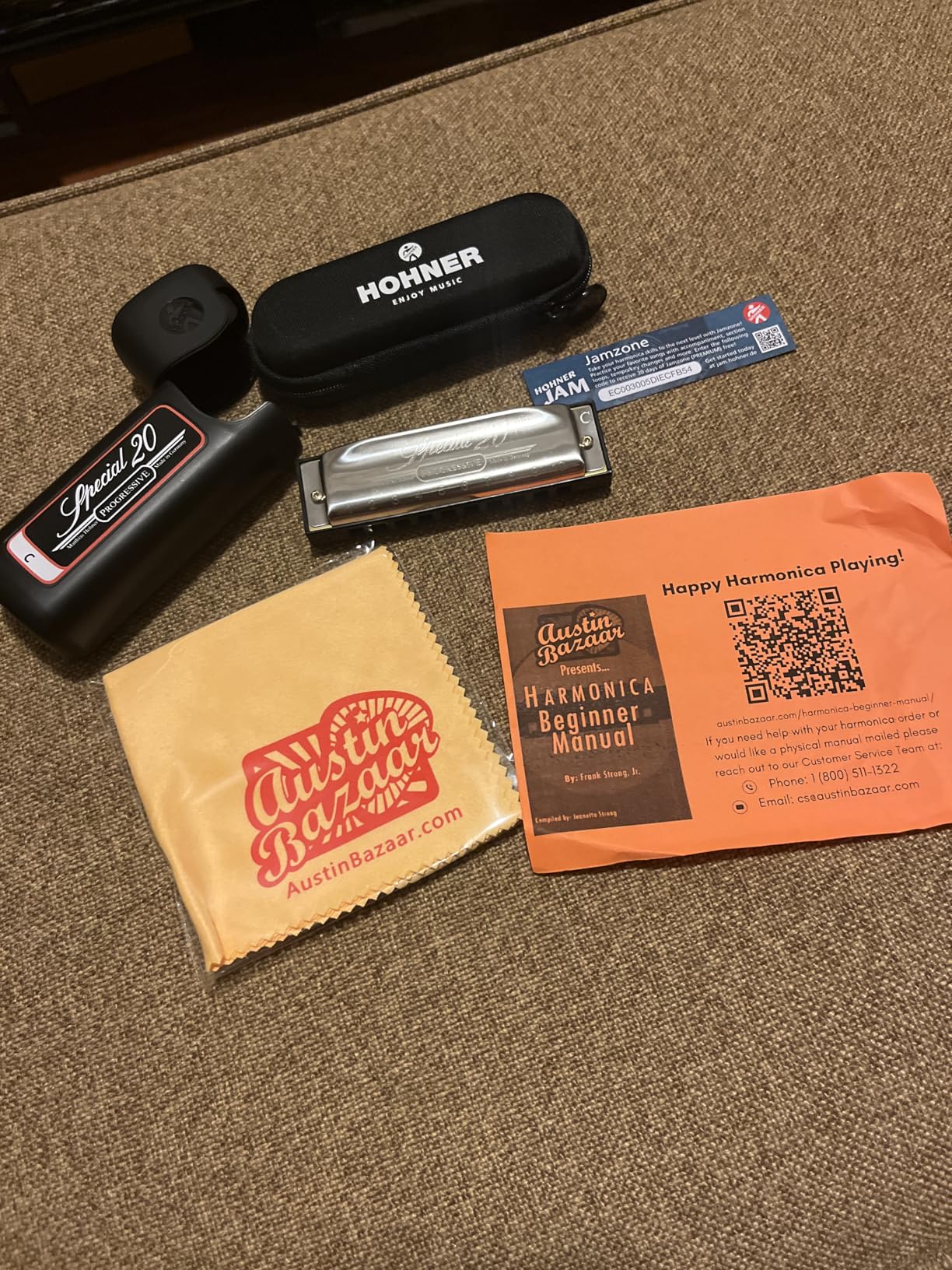 Hohner Special 20 Harmonica - Key of C Bundle with Zip Case, Instructional Manual, and Austin Bazaar Polishing Cloth customer photo 1