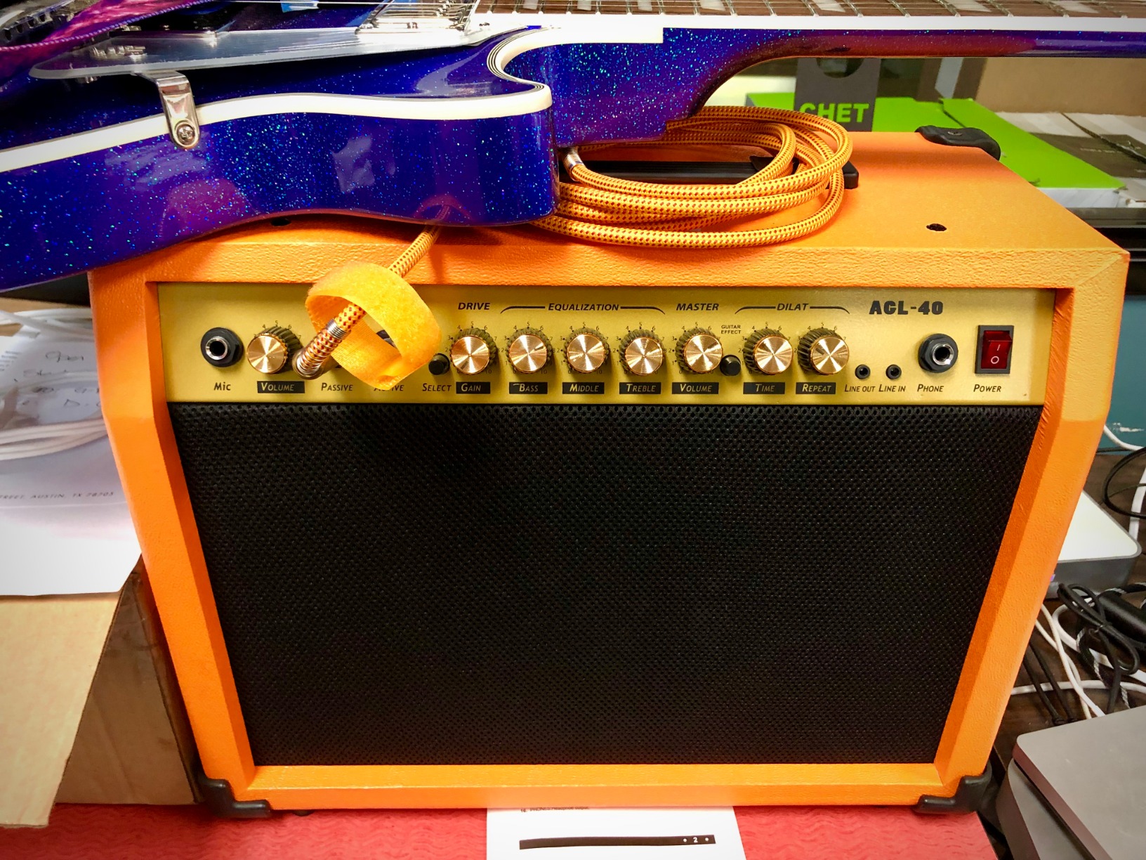 LyxPro 40 Watt Electric Guitar Amplifier | Combo Solid State Studio Amp with 8 LyxPro 40 Watt Electric Guitar Amplifier | Combo Solid State Studio Amp with 8