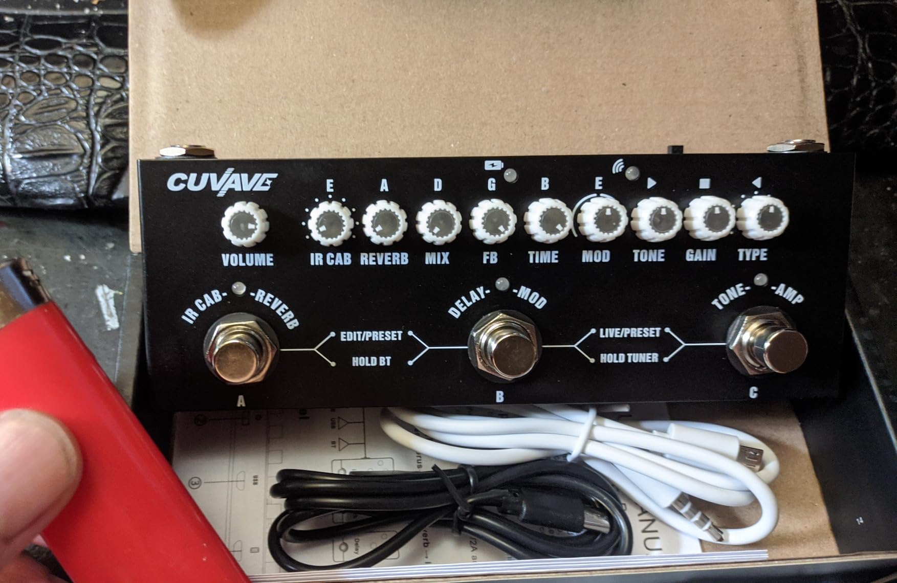 Multi Effects Guitar Pedal,Cube Baby Guitar Multi Effects Pedal Delay Chorus Phaser Reverb Effect Pedal - Customer Photo 1