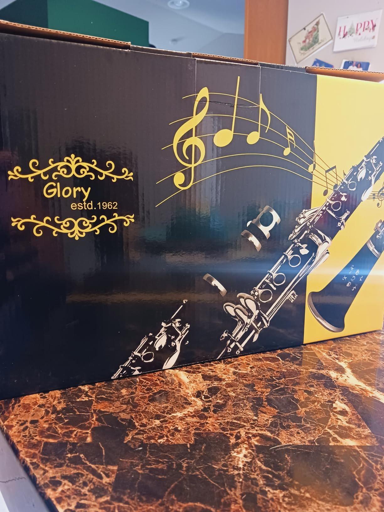 Glory GLY-PBK Professional Ebonite Bb Clarinet with 10 Reeds, Stand, Hard Case, Cleaning Cloth, Cork grease, Mouthpiece Brush and Pad Brush, Black customer photo 2