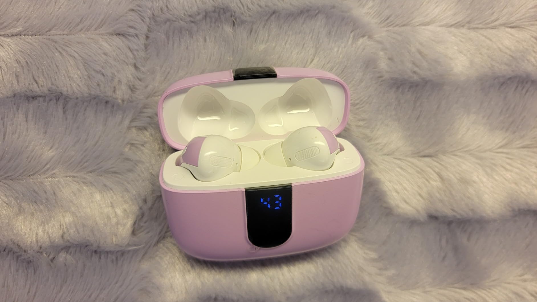TAGRY Bluetooth Headphones True Wireless Earbuds 60H Playback LED Power Display Earphones with Wireless Charging Case IPX5 Waterproof in-Ear Ear buds with Mic for TV Smart Phone Laptop Computer Sports customer photo 2