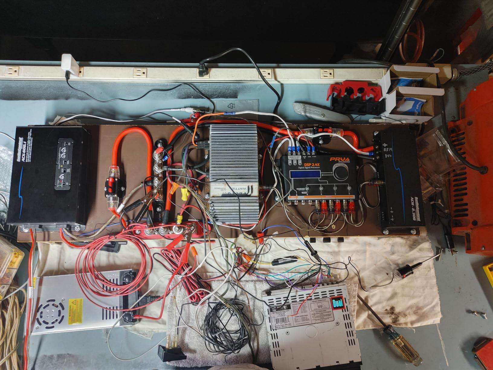 PRV AUDIO Car Audio DSP 2.4X Digital Crossover and Equalizer 4 Channel Full Digital Signal Audio Processor DSP with Sequencer Remote Relay - Customer Photo 1
