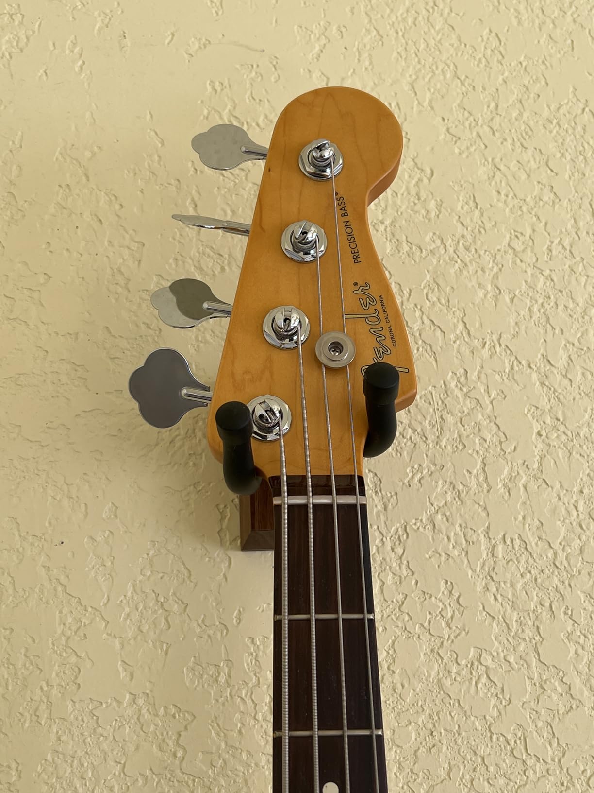 Guitar Wall Mount 2 Pack, Black Walnut Wood Guitar Hanger, U-Shaped Guitar Wall Hanger Mount, Guitar Holder Hook Stand Wall for Acoustic, Electric Guitar, Banjo, Bass, for Guitar Player Men Boy Customer Review Guitar Wall Mount 2 Pack, Black Walnut Wood Guitar Hanger, U-Shaped Guitar Wall Hanger Mount, Guitar Holder Hook Stand Wall for Acoustic, Electric Guitar, Banjo, Bass, for Guitar Player Men Boy - Customer Photo 1