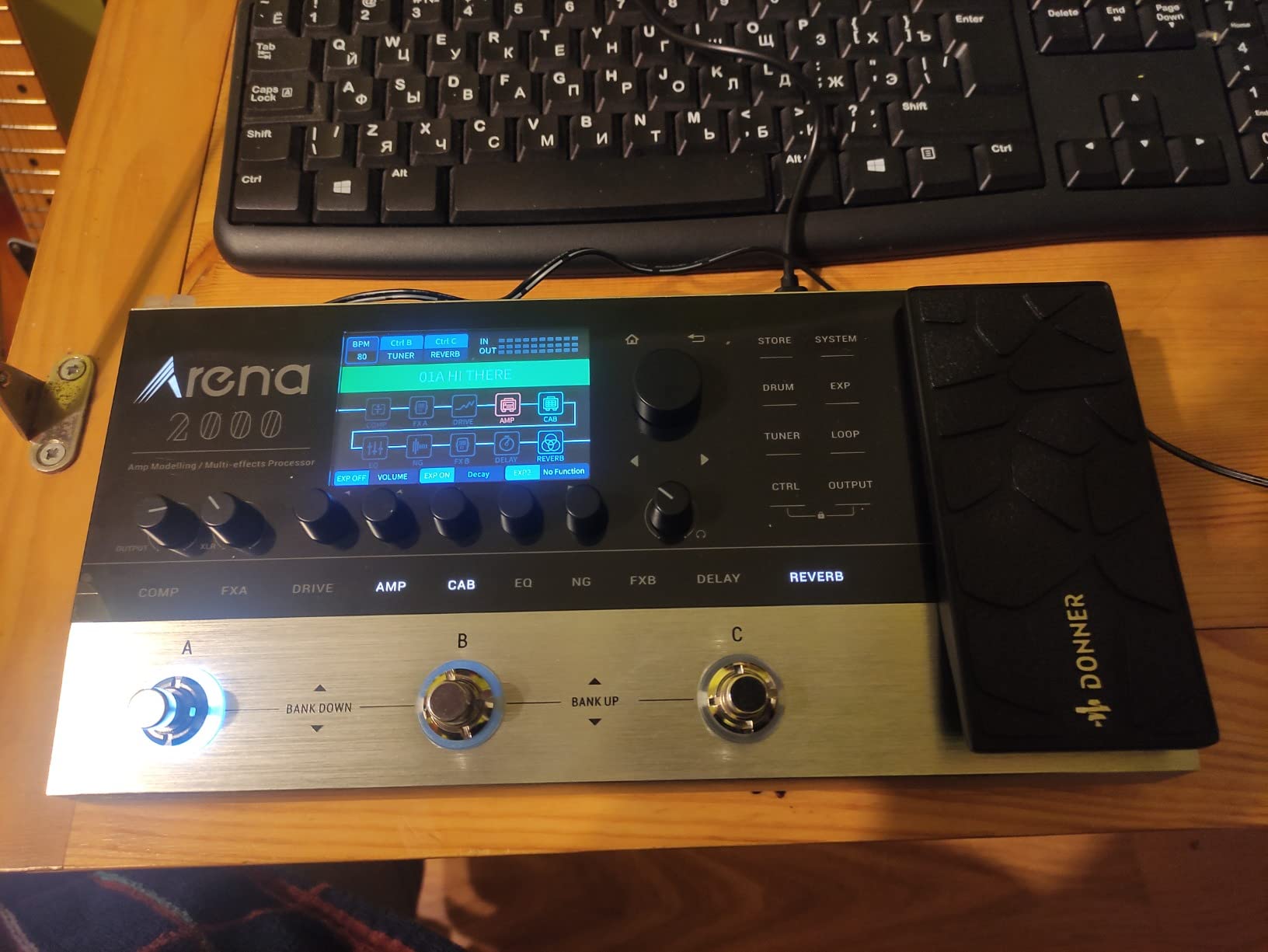 Donner Arena 2000 Guitar Multi-Effects Pedal with 278 Effects, 100 IRs, Looper, Drum Machine, Amp Modeling, XLR and MIDI Support Customer Review Donner Arena 2000 Guitar Multi-Effects Pedal with 278 Effects, 100 IRs, Looper, Drum Machine, Amp Modeling, XLR and MIDI Support - Customer Photo 2