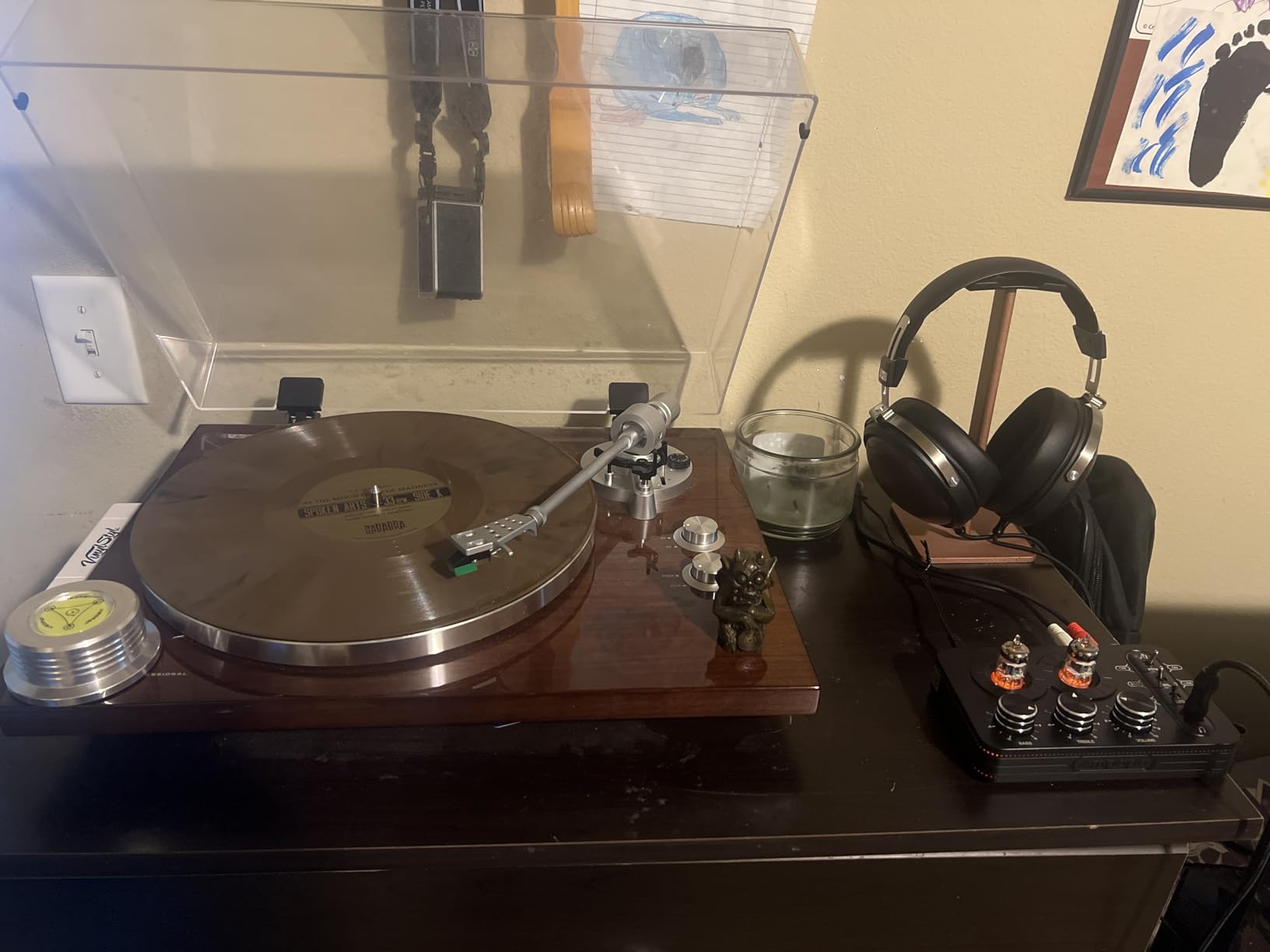 A1 Vacuum Tube Phono Preamp, Headphone Amp, Hi-Fi Audiophile Preamplifier for MM Turntable Record Player with Tone Control for Home Stereo Audio System Customer Review A1 Vacuum Tube Phono Preamp, Headphone Amp, Hi-Fi Audiophile Preamplifier for MM Turntable Record Player with Tone Control for Home Stereo Audio System - Customer Photo 1