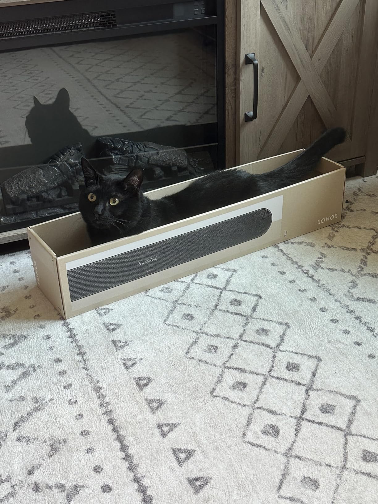 Sonos Ray - Compact Soundbar for TV and Music - Black Customer Review Sonos Ray - Compact Soundbar for TV and Music - Black - Customer Photo 1