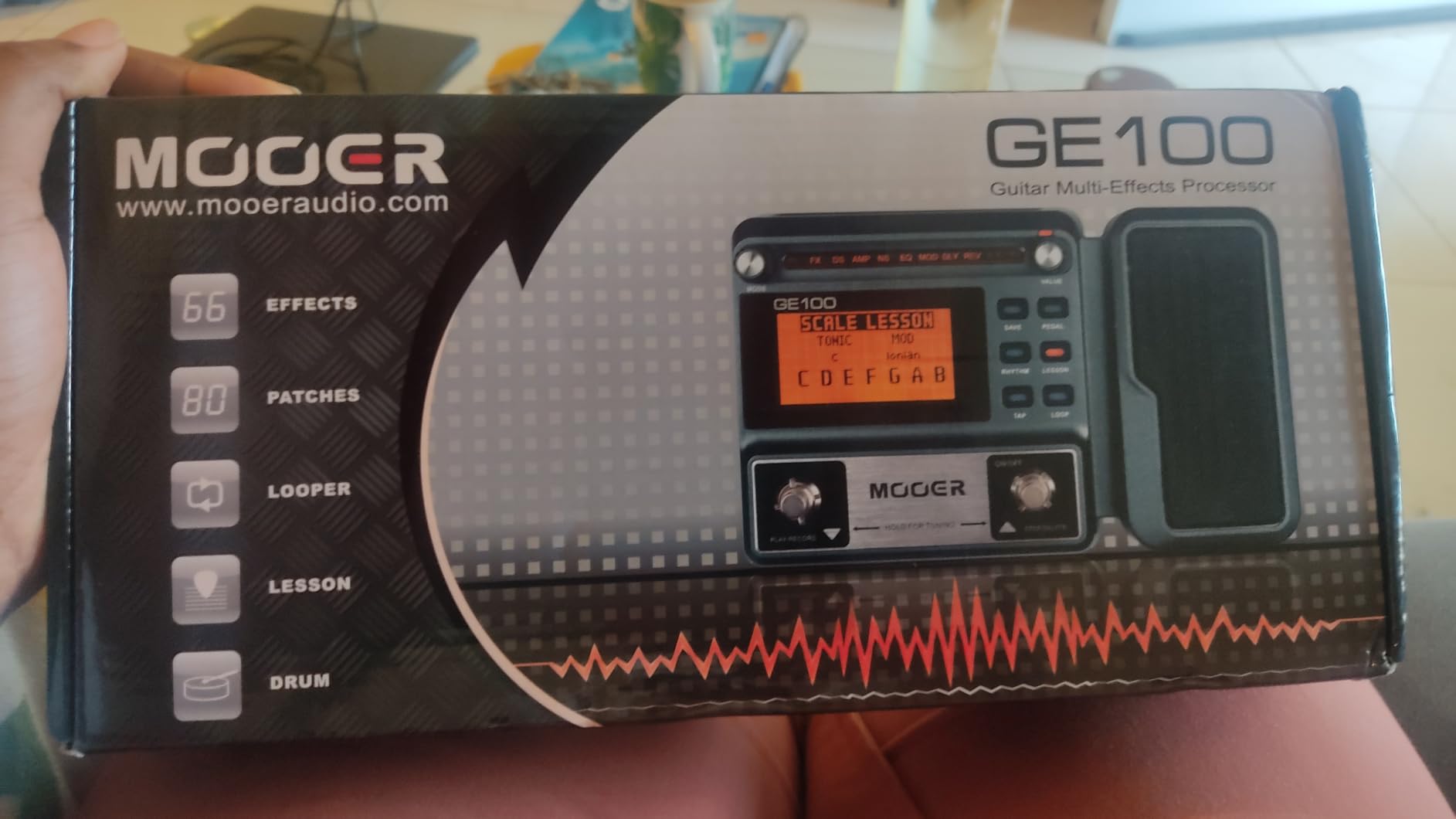 MOOER GE100 Multi-Effects Guitar Pedal with 80 Presets, 66 Effects, Loop and Expression Volume Pedal, Tap Tempo, Headphone Out Customer Review MOOER GE100 Multi-Effects Guitar Pedal with 80 Presets, 66 Effects, Loop and Expression Volume Pedal, Tap Tempo, Headphone Out - Customer Photo 5